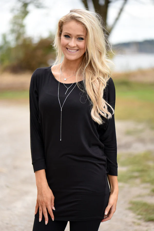 Essential Dolman Top - Black - Image 3