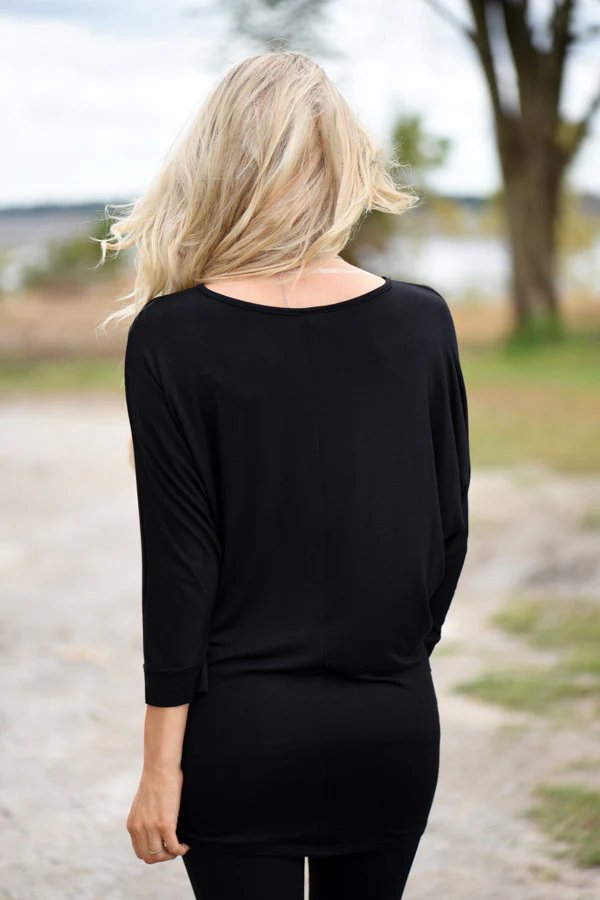 Essential Dolman Top - Black - Image 6