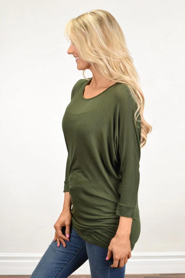 Essential Dolman Top ~ Olive - Image 4