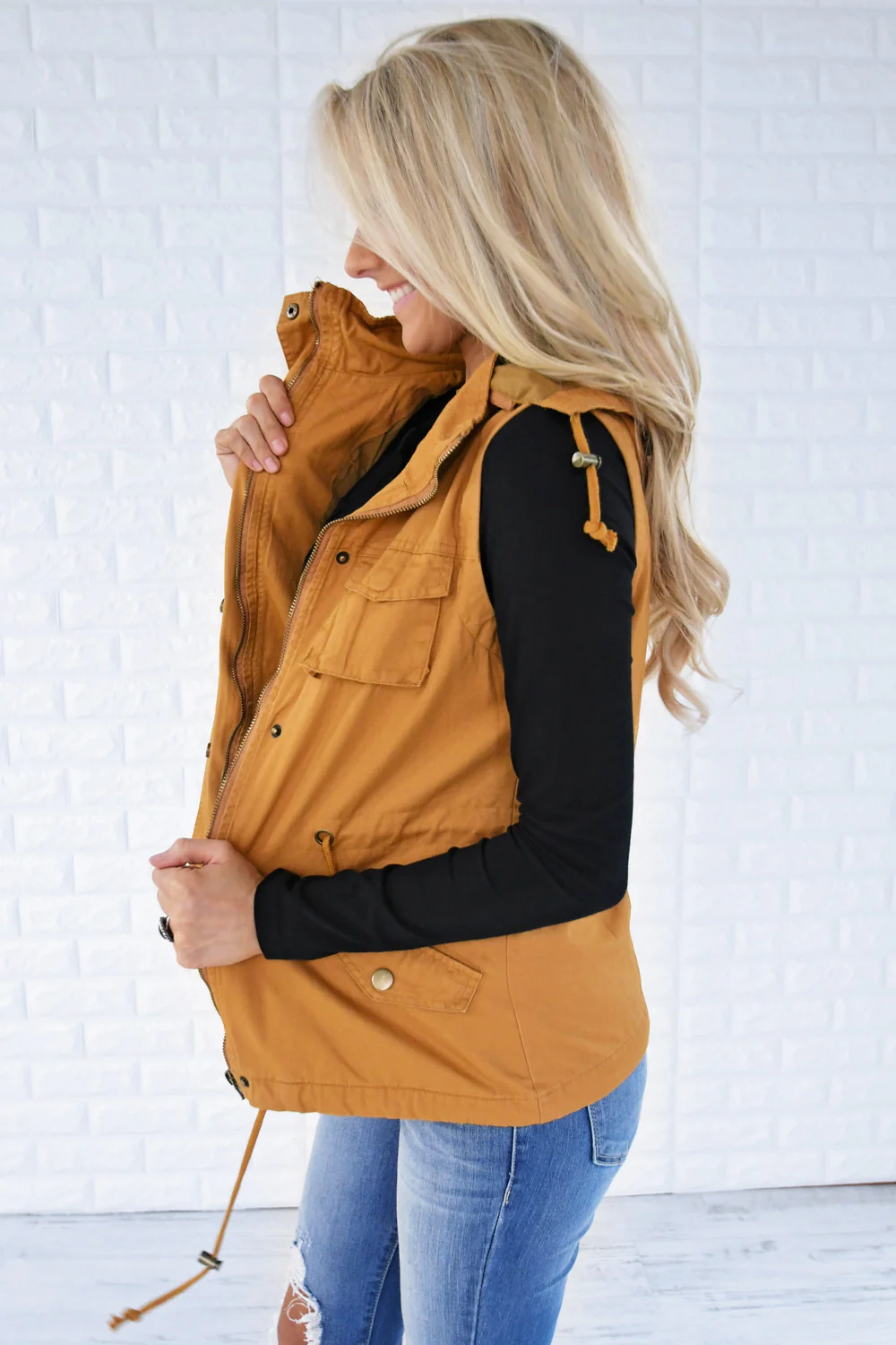Essential Fall Vest - Mustard - Image 5