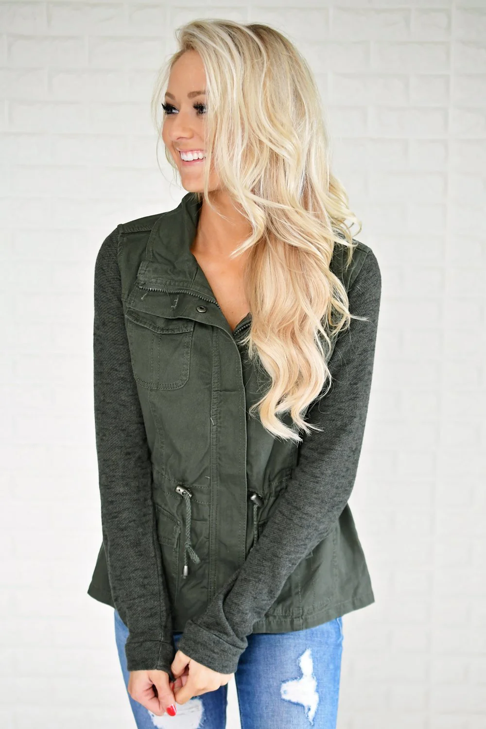 Essential Olive Utility Jacket - Image 3