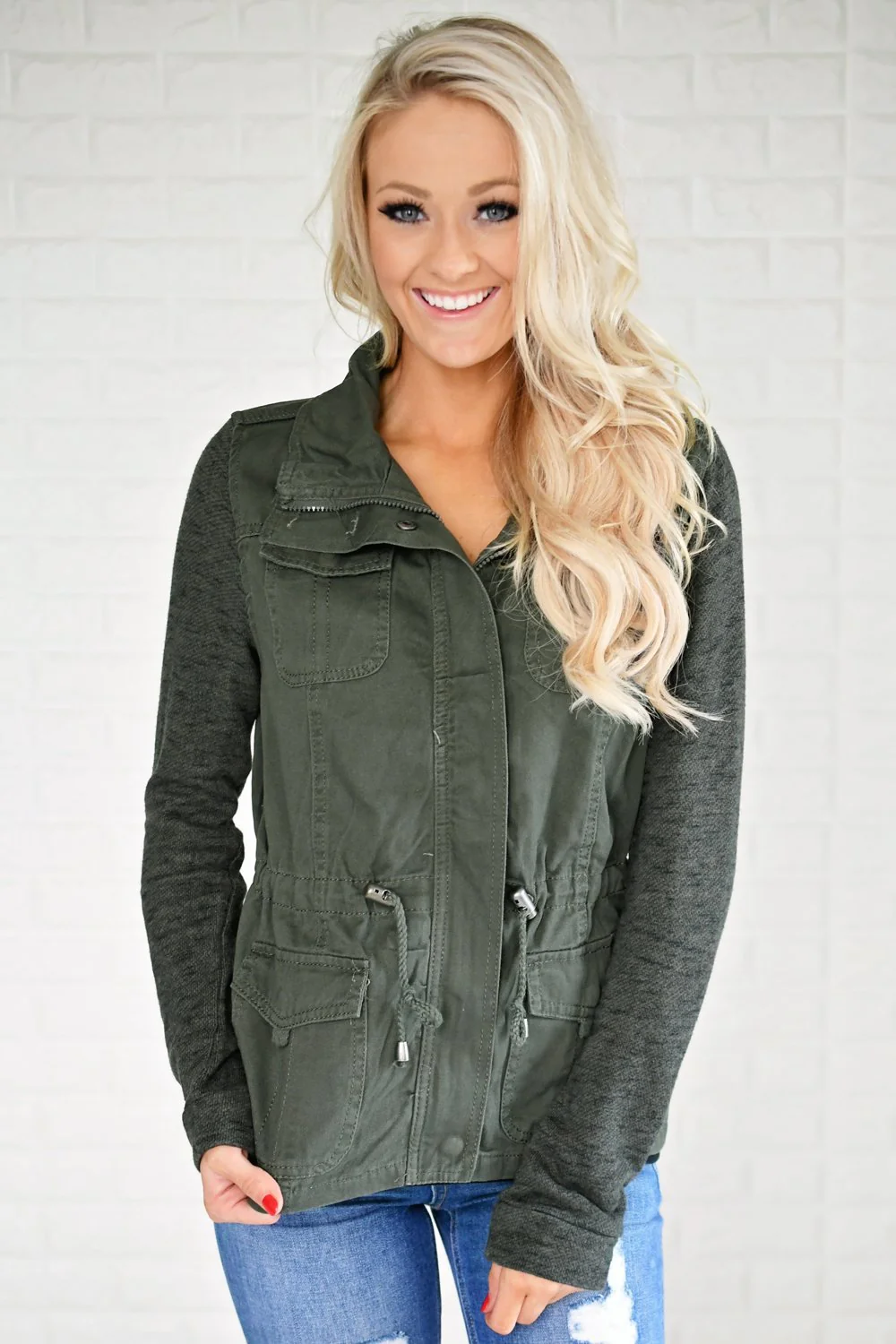 Essential Olive Utility Jacket - Image 4