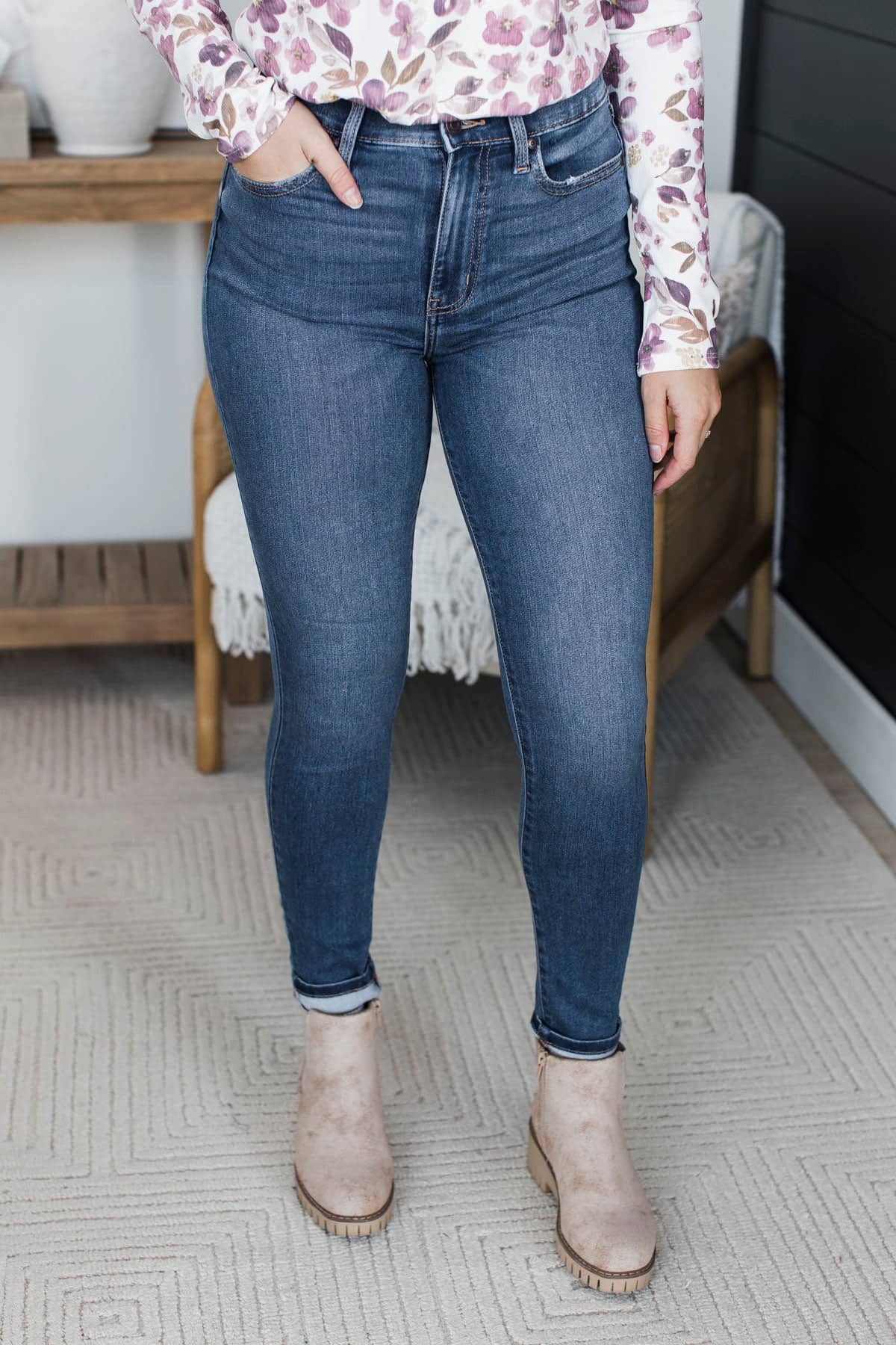 Eunina Ankle Skinny Jeans- Lilith Wash