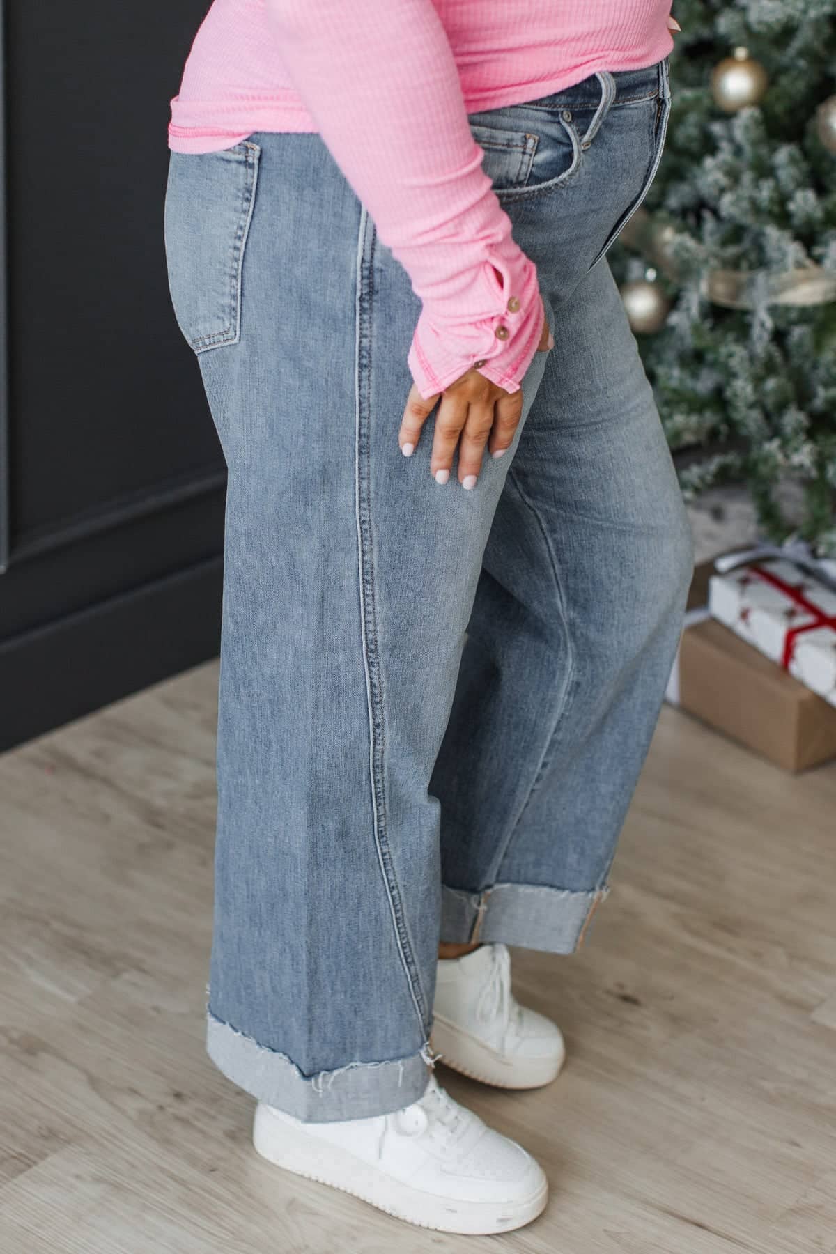 Eunina Cuffed Boyfriend Jeans- Sadie Wash - Image 6