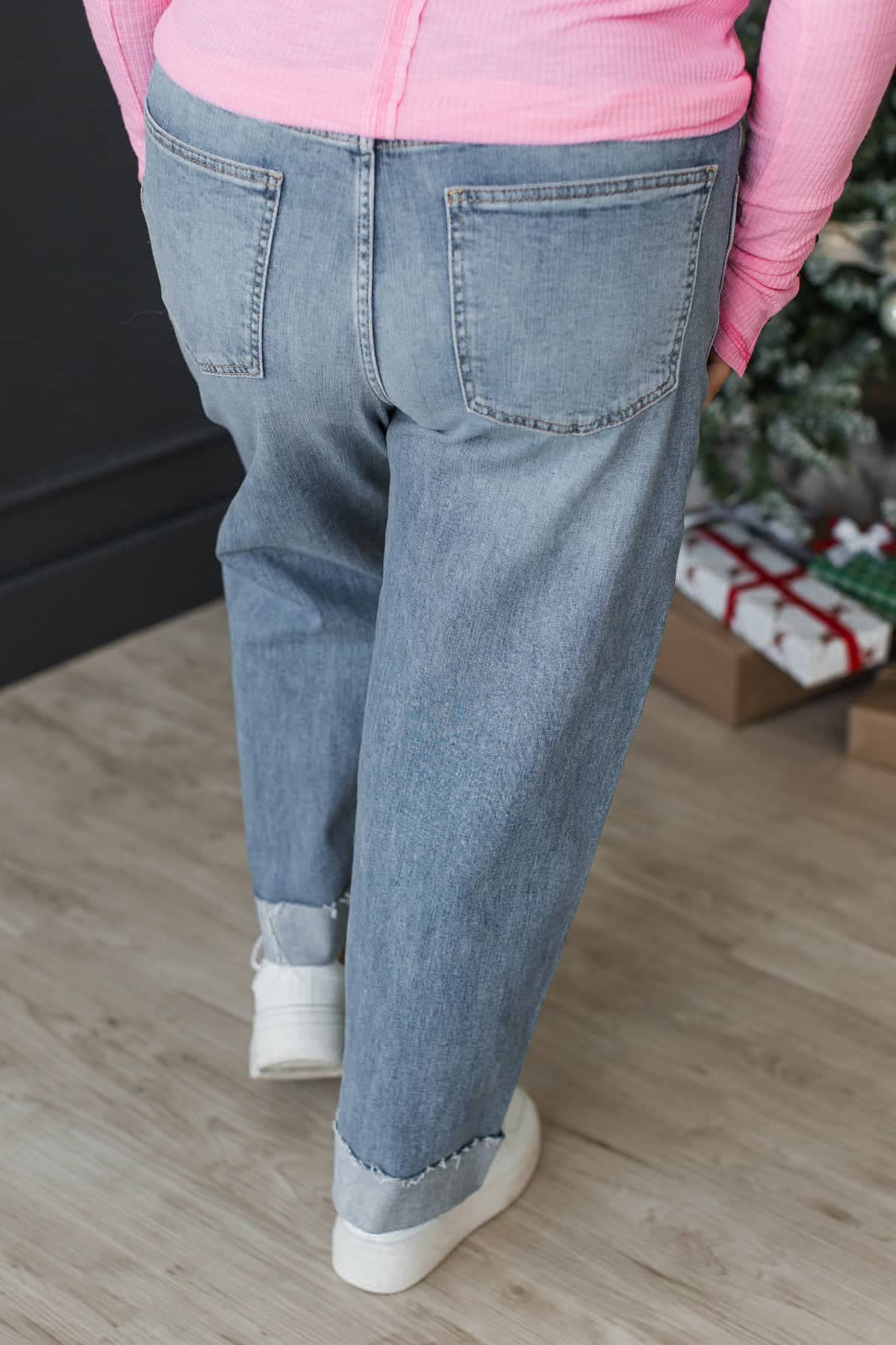 Eunina Cuffed Boyfriend Jeans- Sadie Wash - Image 8