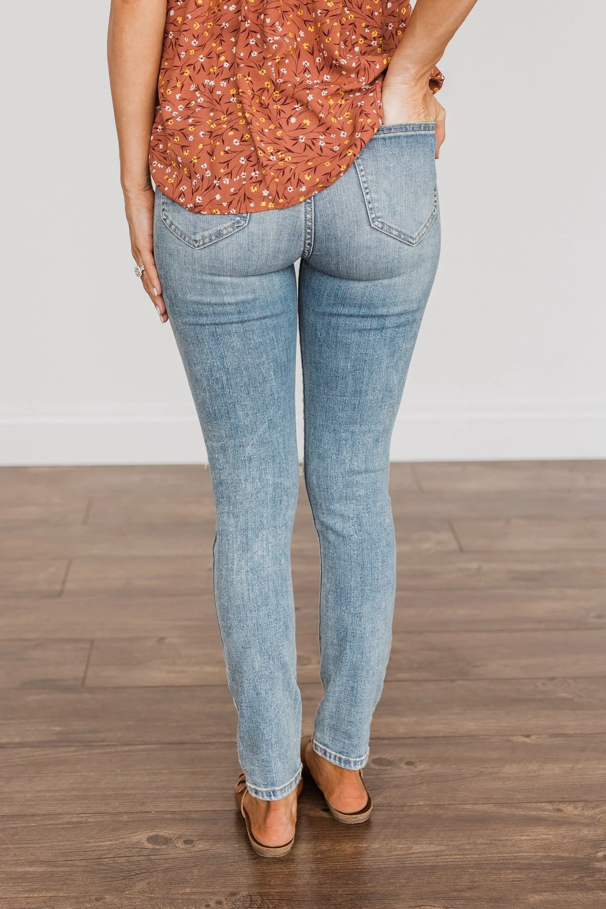 Eunina Distressed Skinny Jeans- Rya Wash - Image 8
