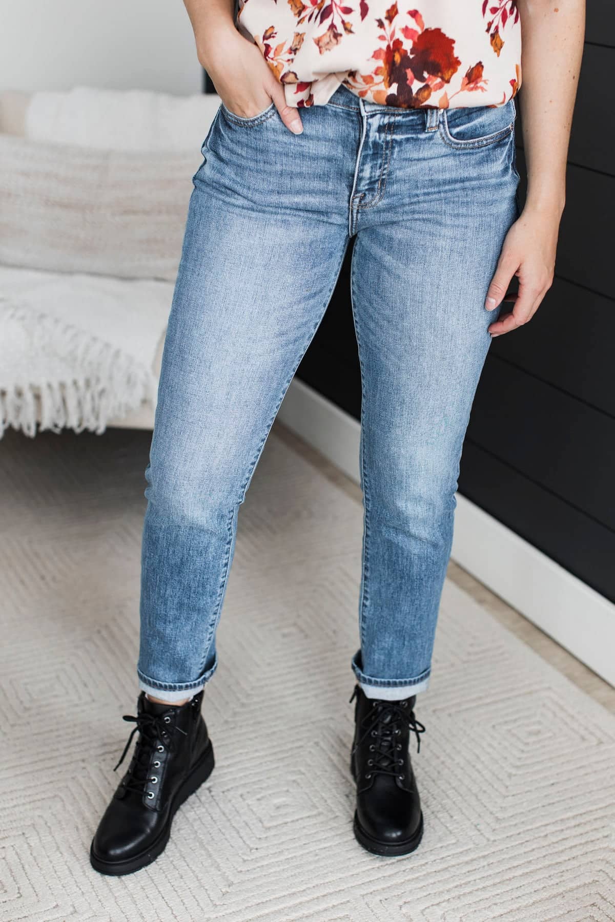 Eunina Straight Leg Jeans- Hendrix Wash - Image 3