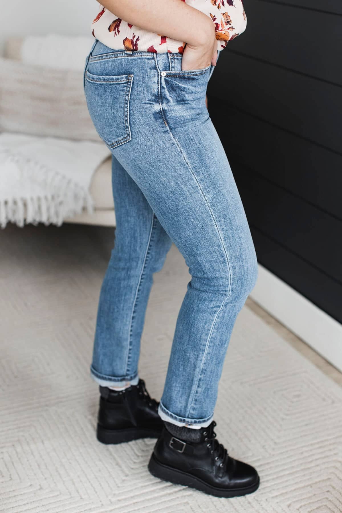 Eunina Straight Leg Jeans- Hendrix Wash - Image 5