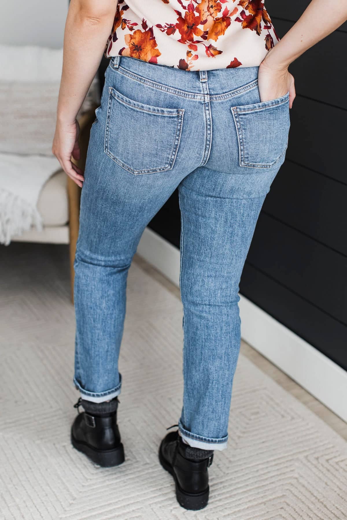Eunina Straight Leg Jeans- Hendrix Wash - Image 7