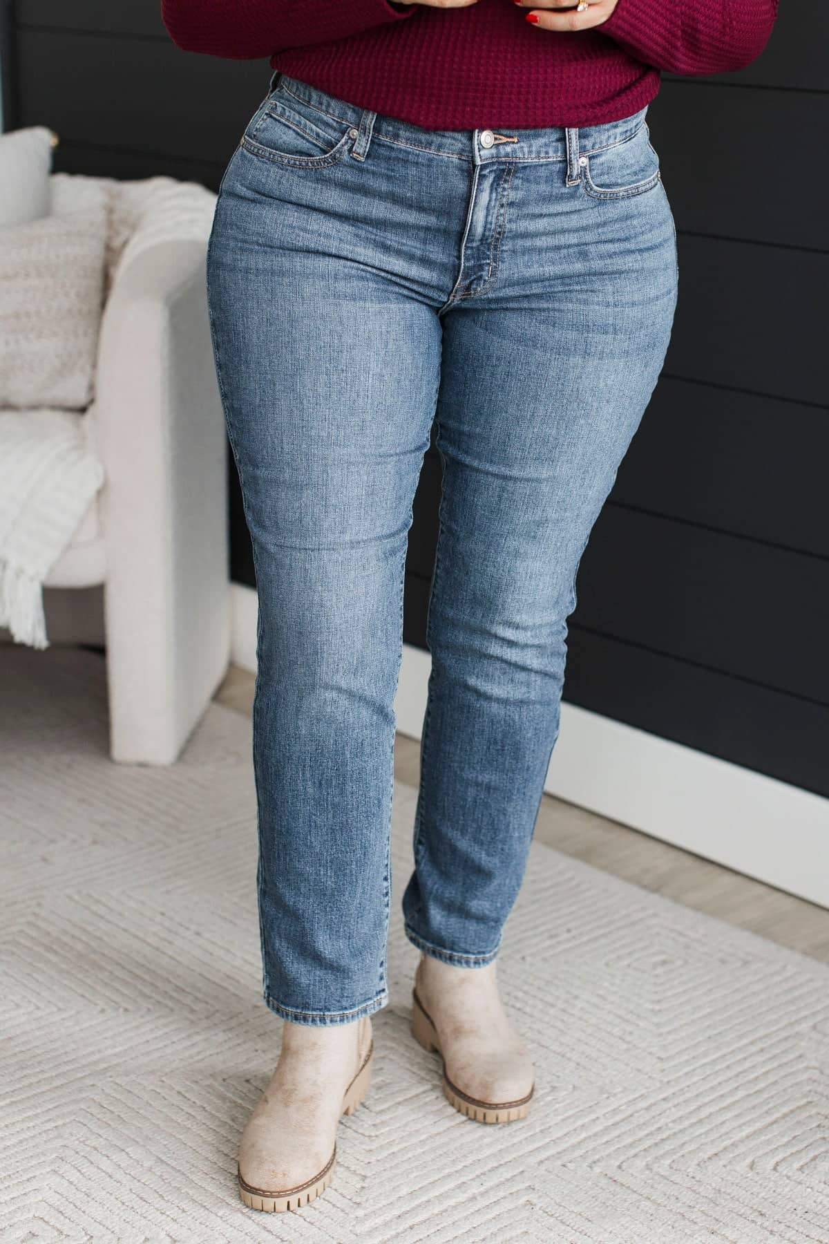 Eunina Straight Leg Jeans- Reign Wash - Image 2