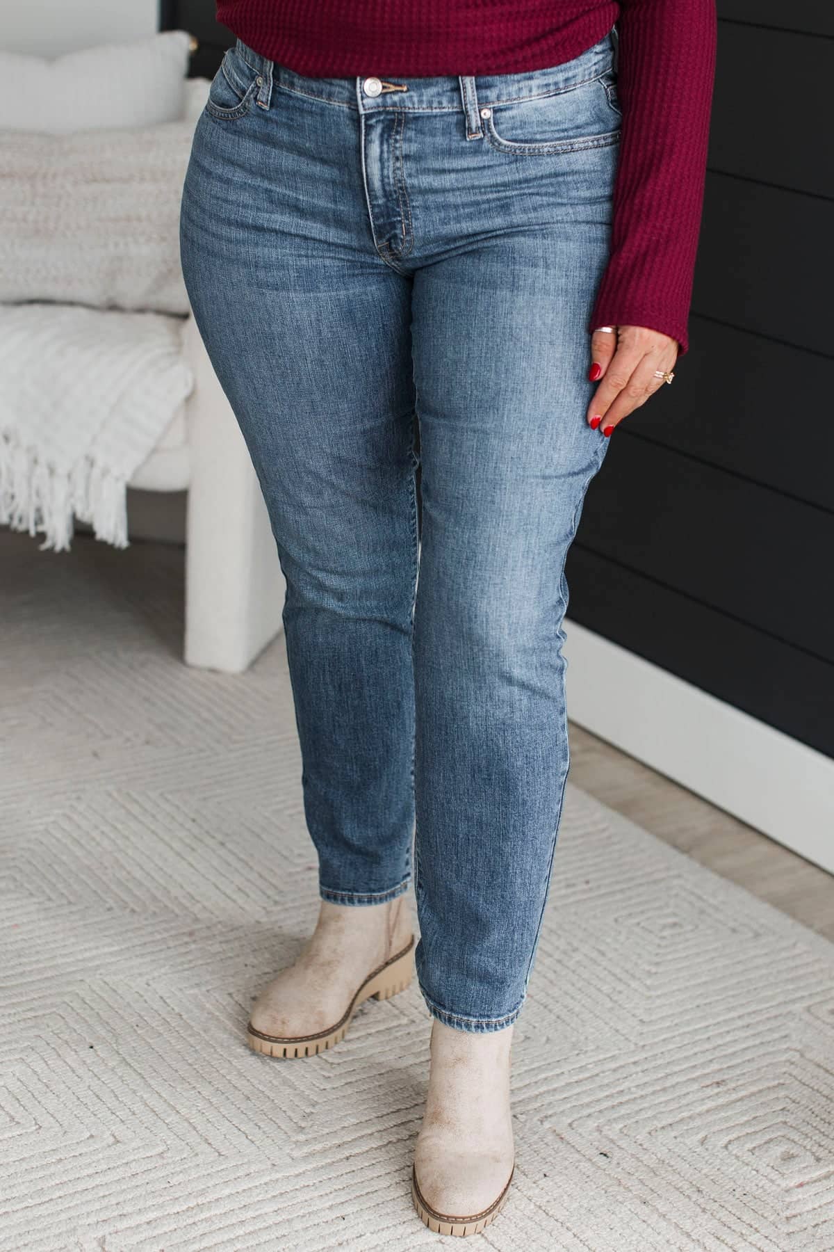 Eunina Straight Leg Jeans- Reign Wash - Image 5