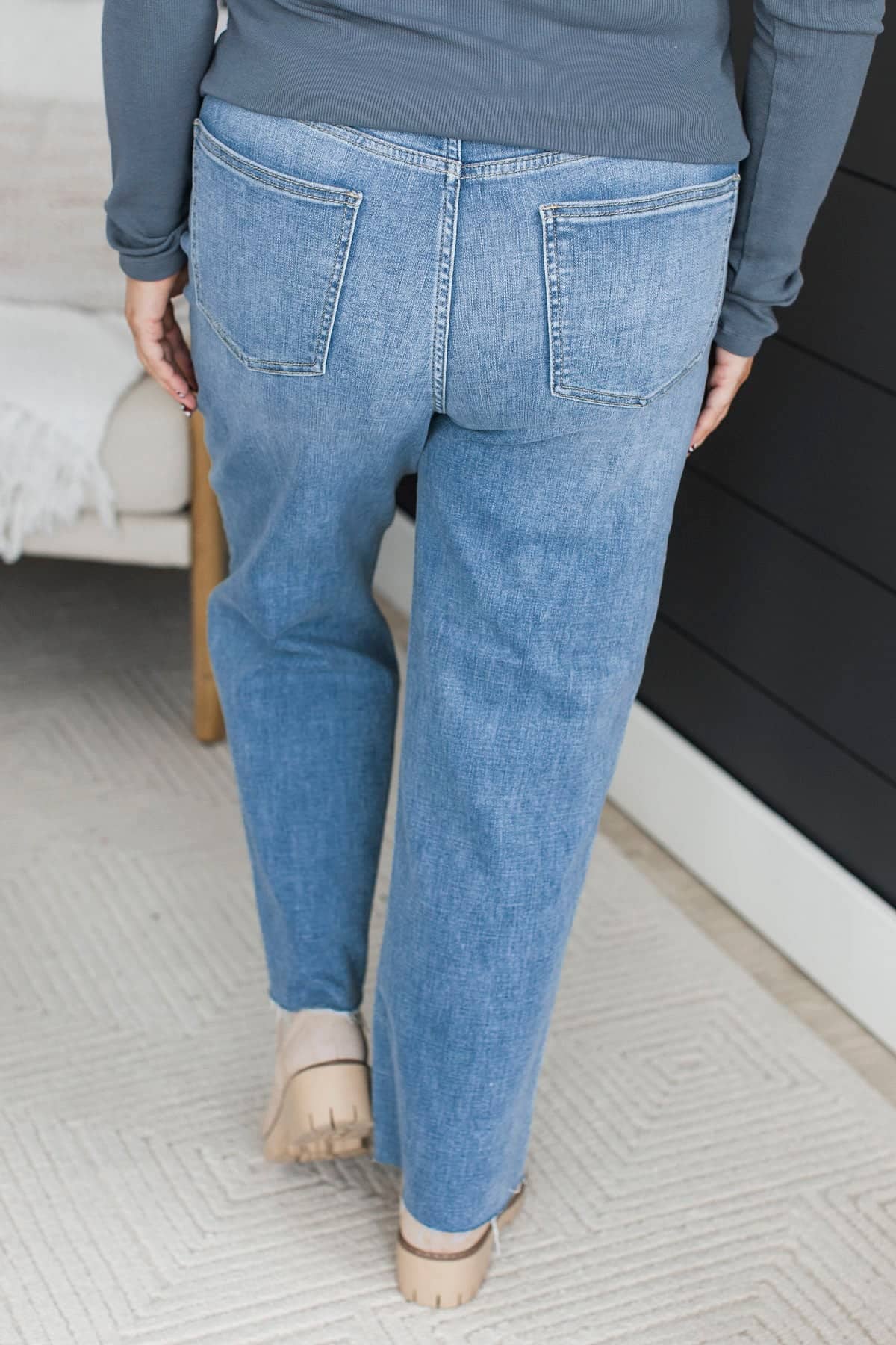 Eunina Wide Leg Crop Jeans- Gracelyn Wash - Image 8