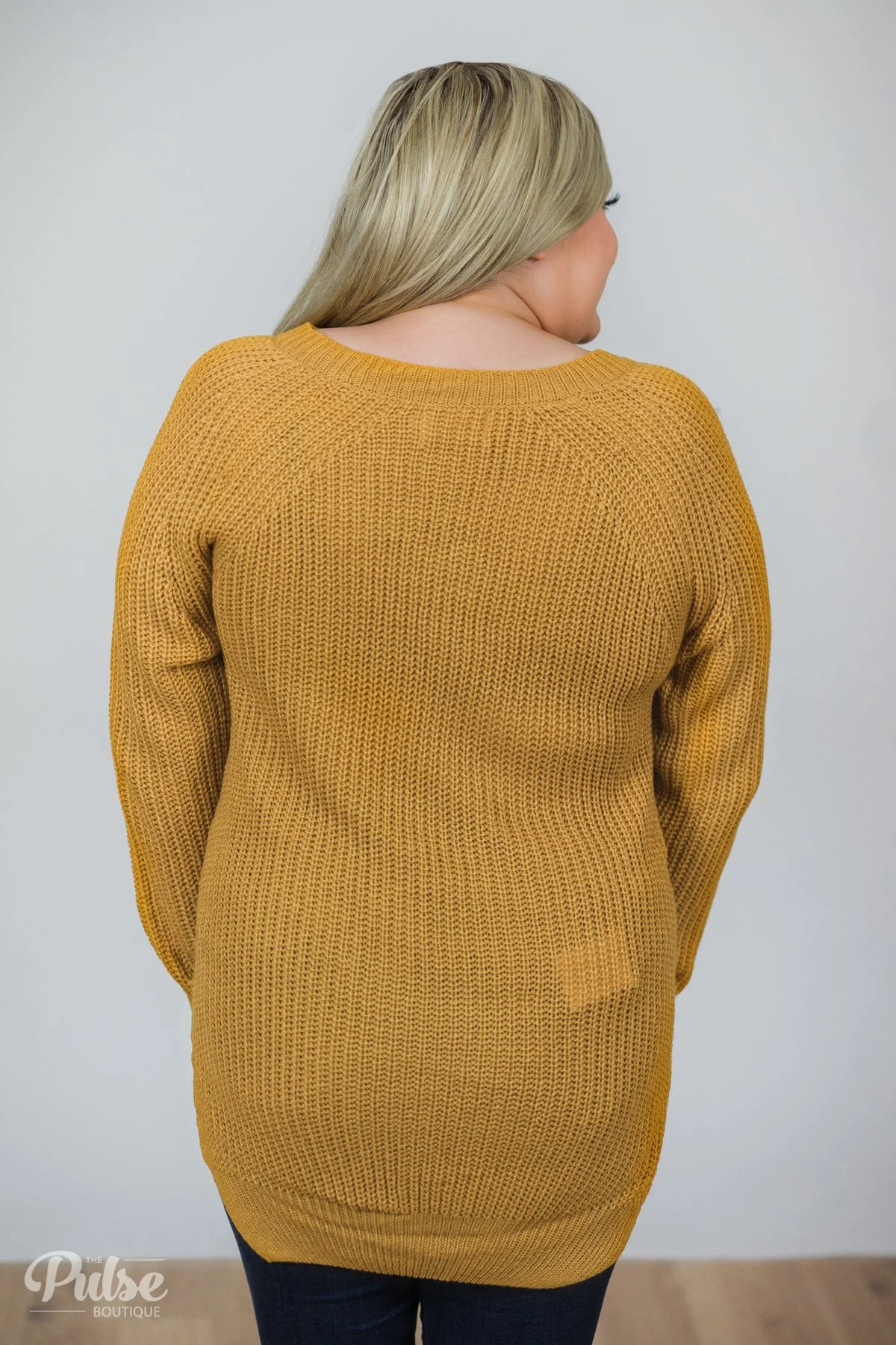 Even If Knitted Sweater- Golden Yellow - Image 10