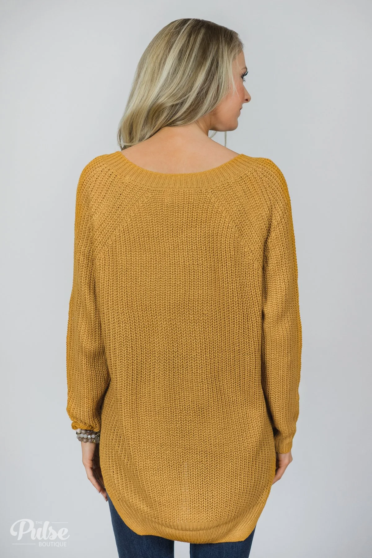 Even If Knitted Sweater- Golden Yellow - Image 7