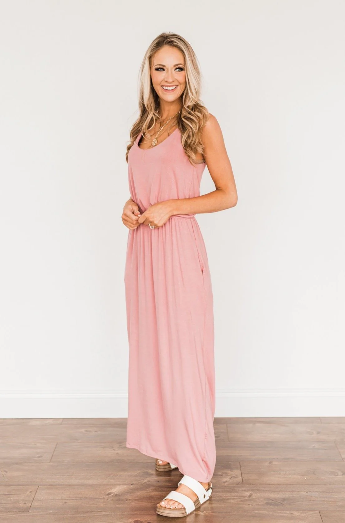 Everlasting Elegance Maxi Dress- Dusty Mauve Pink - Image 6