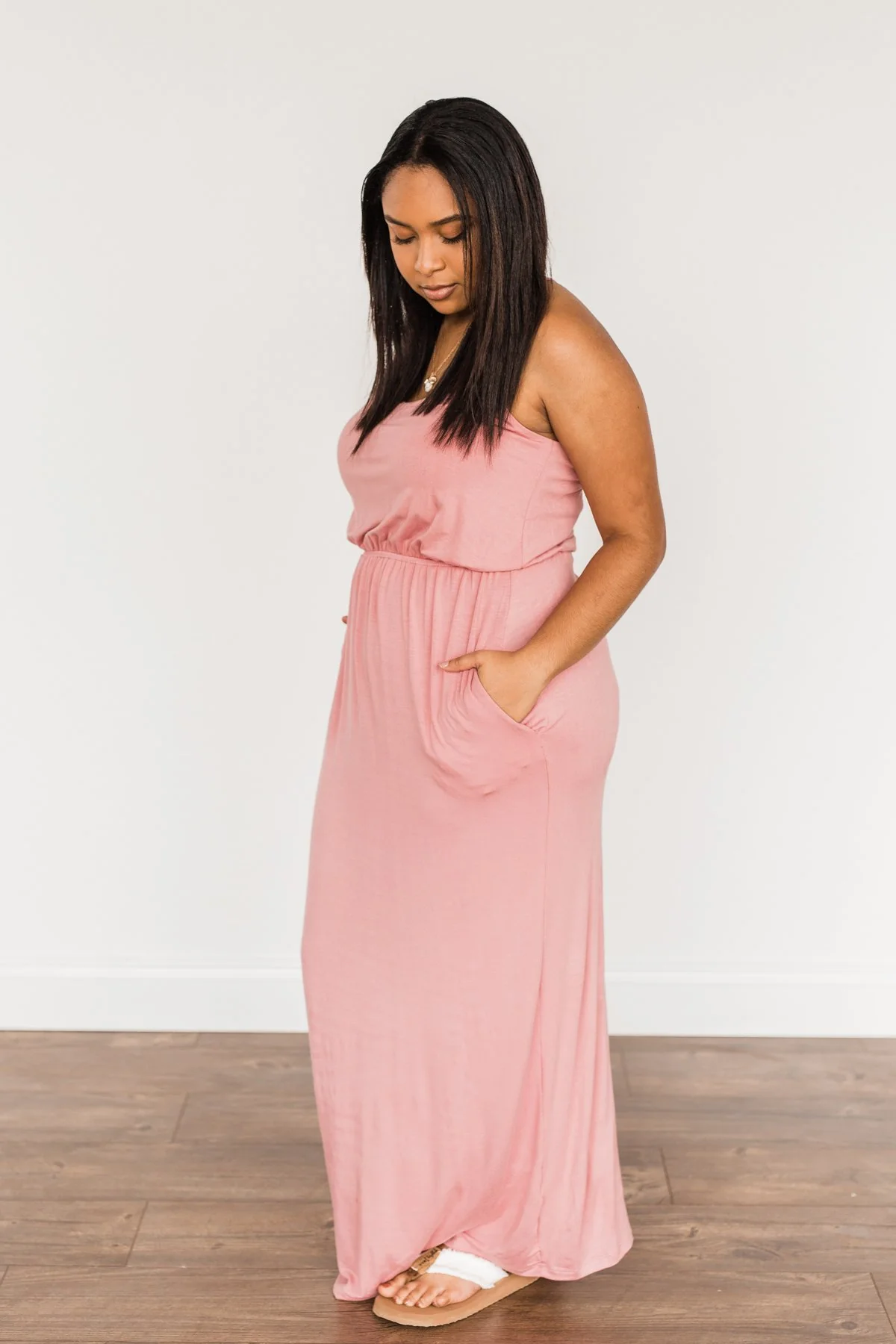 Everlasting Elegance Maxi Dress- Dusty Mauve Pink - Image 7