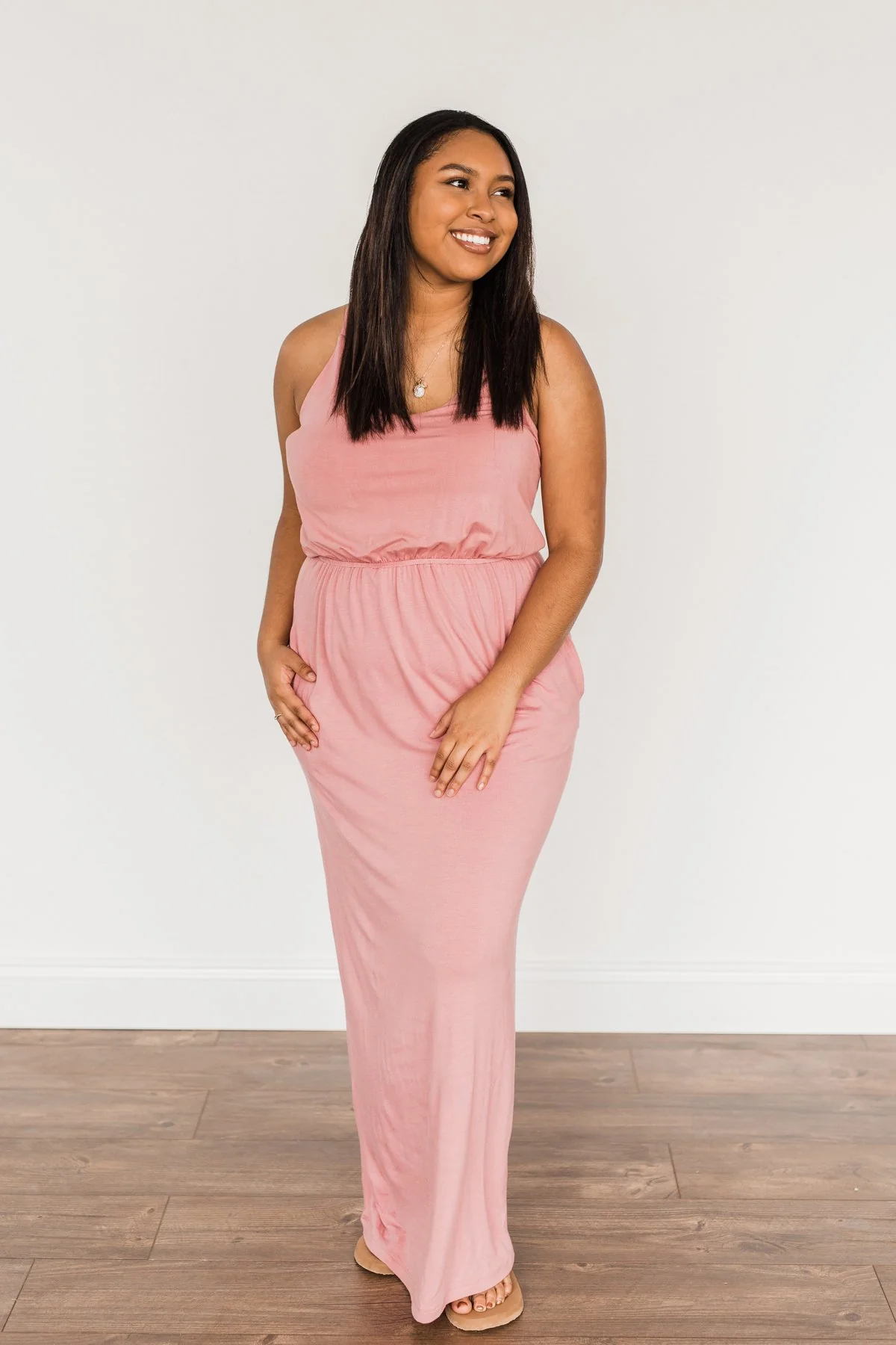 Everlasting Elegance Maxi Dress- Dusty Mauve Pink - Image 8