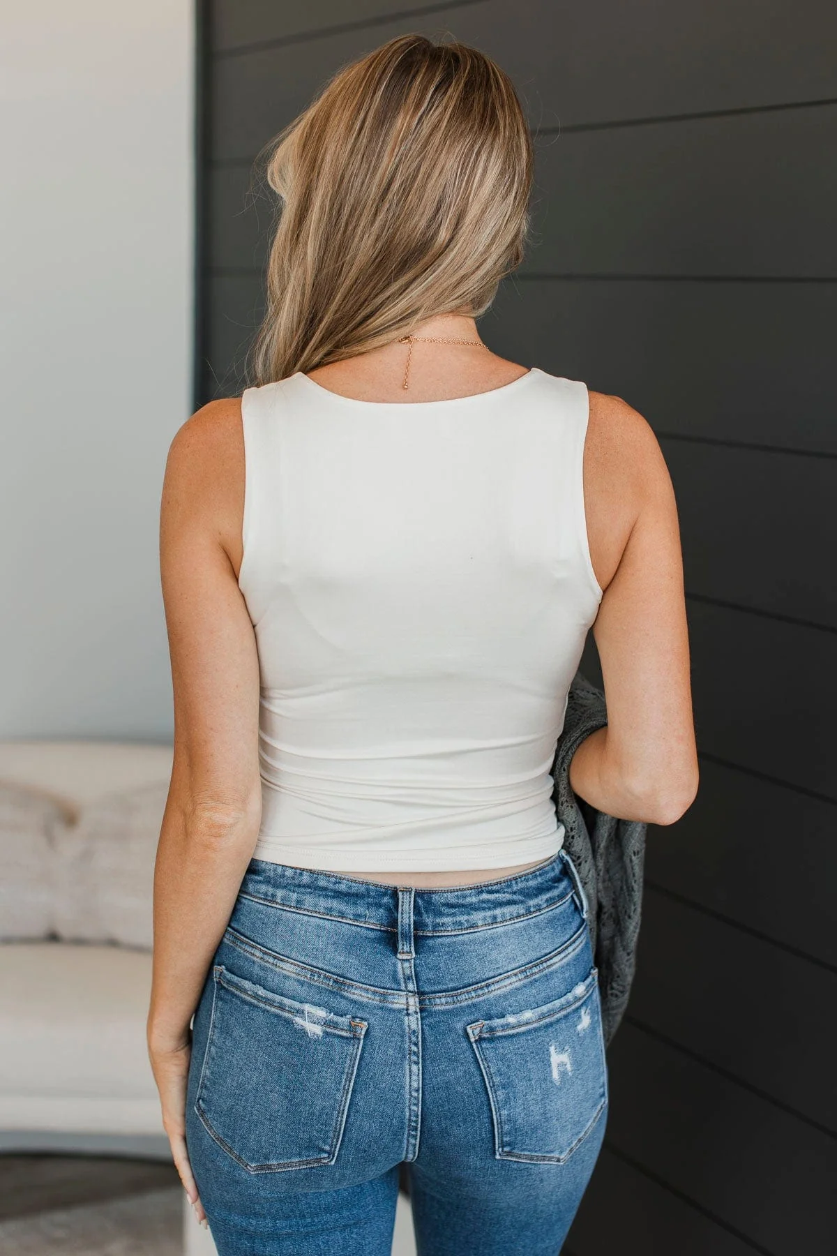 Everything Changes Tank Top- Ivory - Image 7