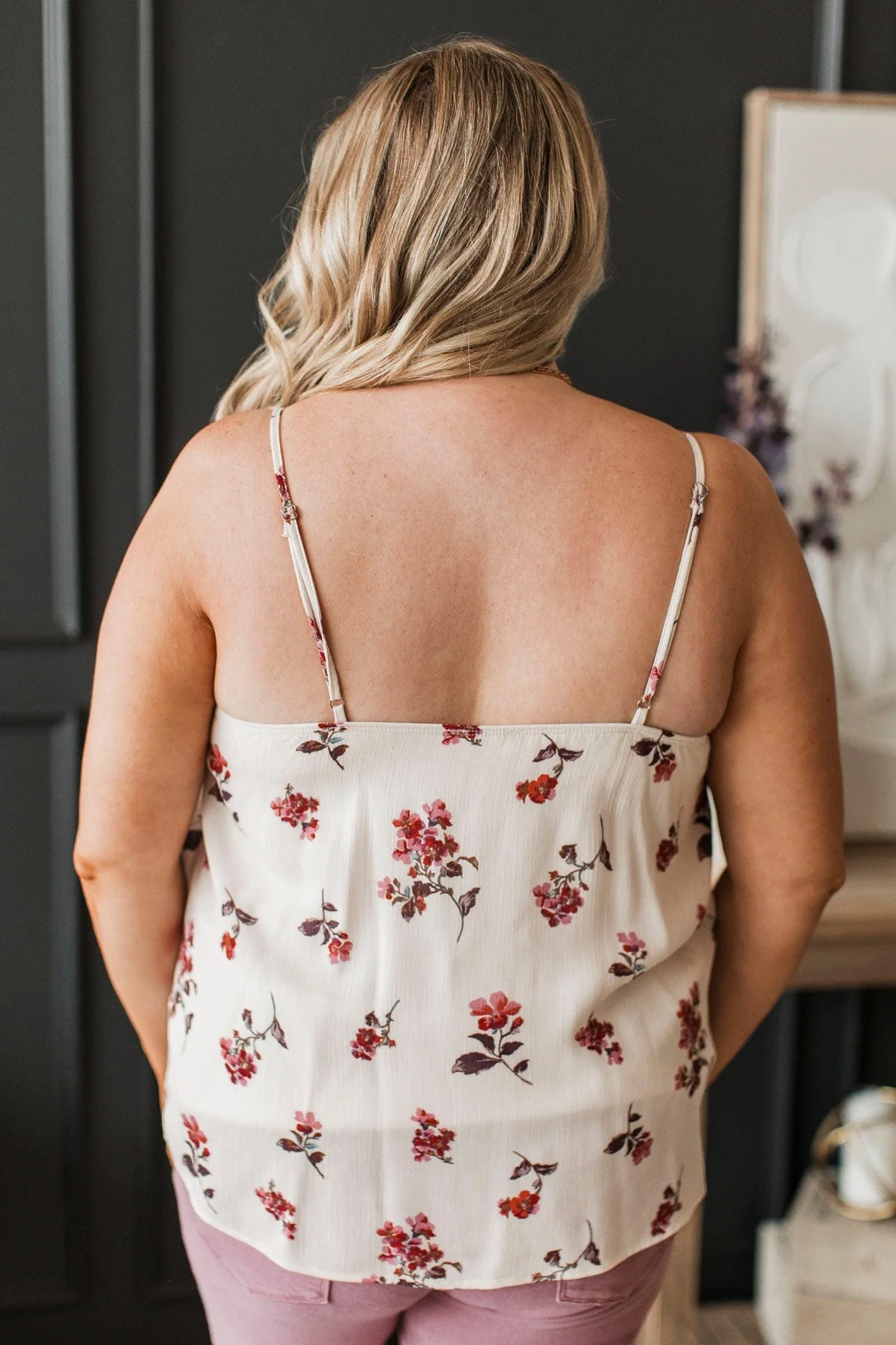 Everything It Takes Floral Tank Top- White & Pink - Image 7