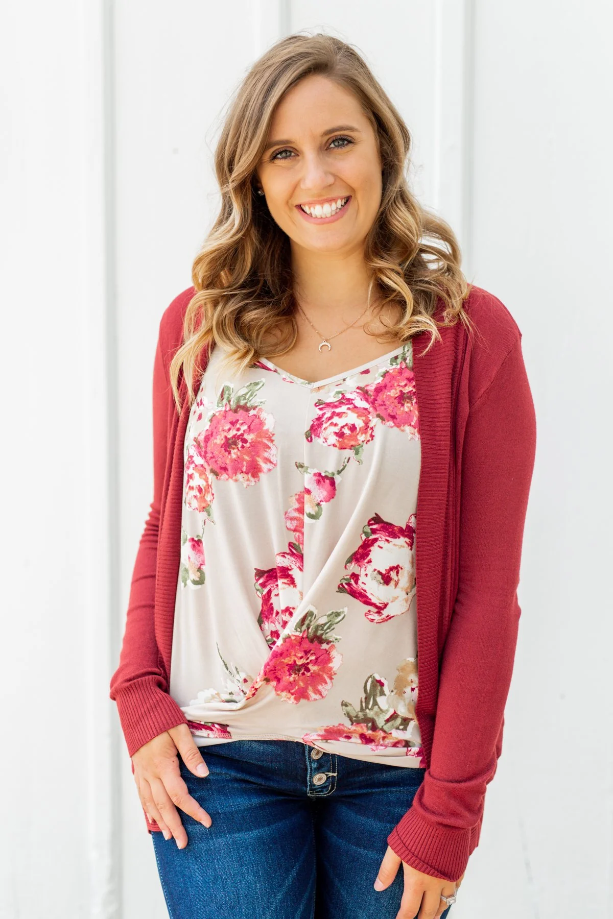 Everywhere I Go Floral Twist Tank Top- Taupe - Image 9
