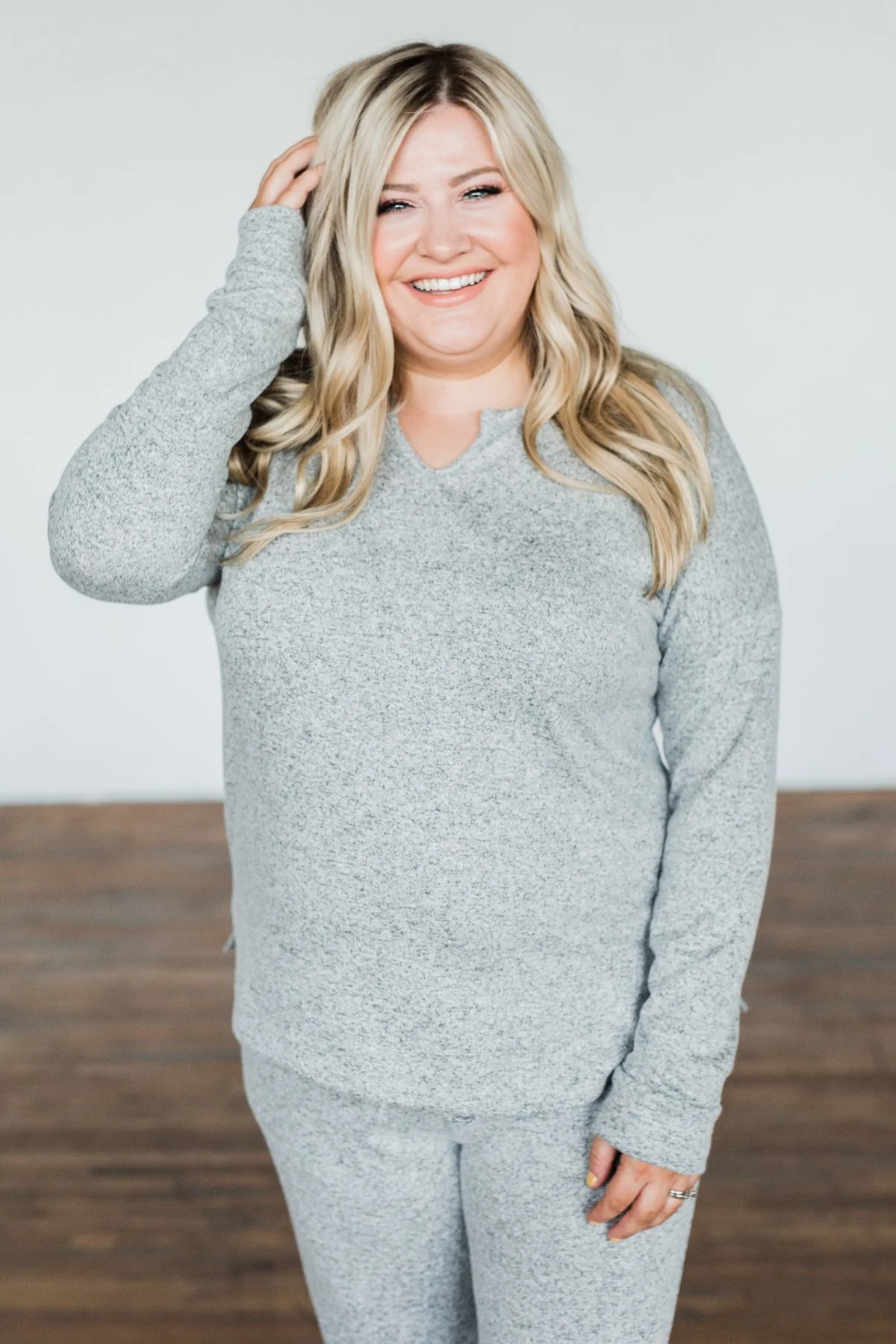 Everywhere We Will Go Long Sleeve Top- Heather Grey - Image 8