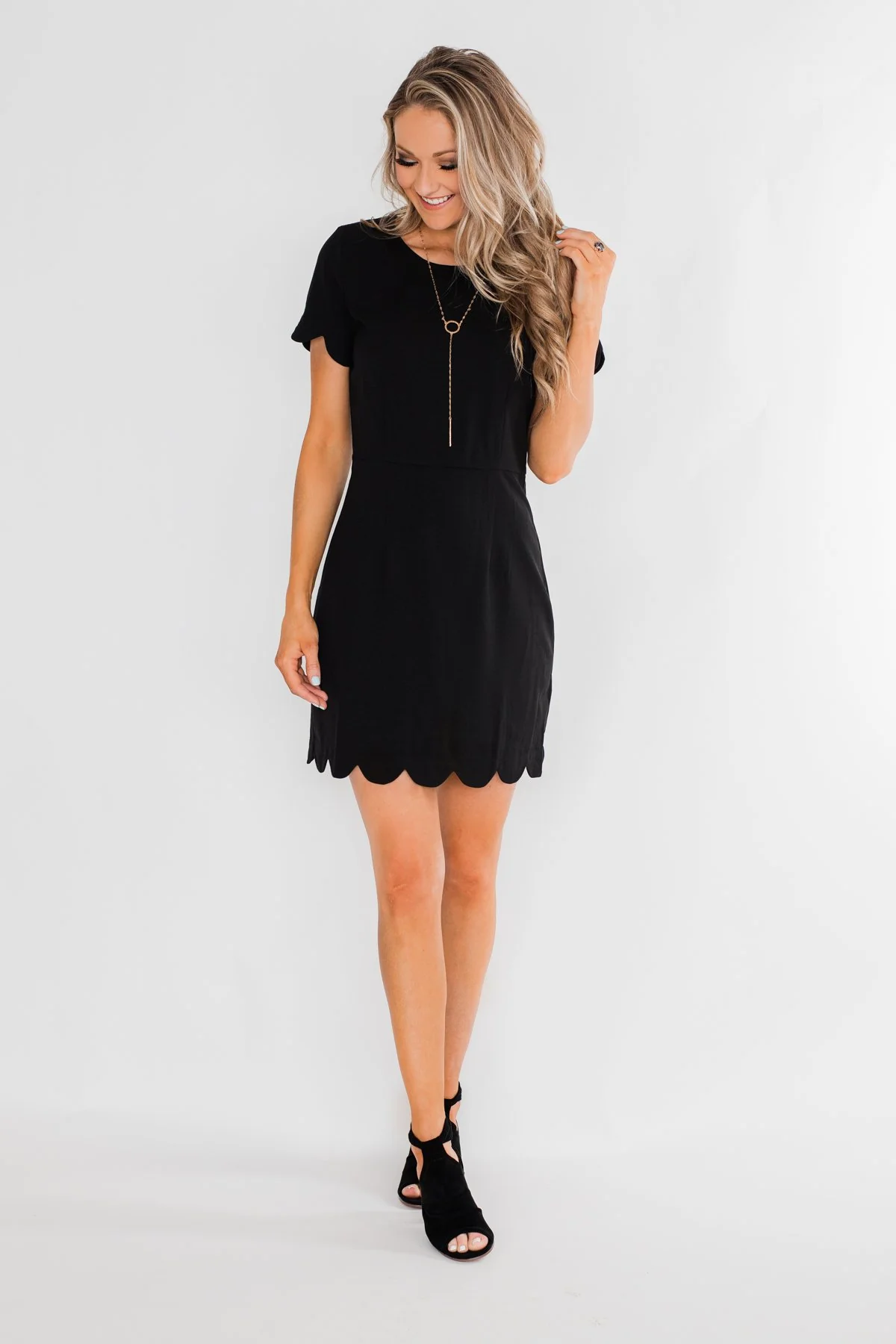 Everywhere With You Fitted Dress- Black - Image 2