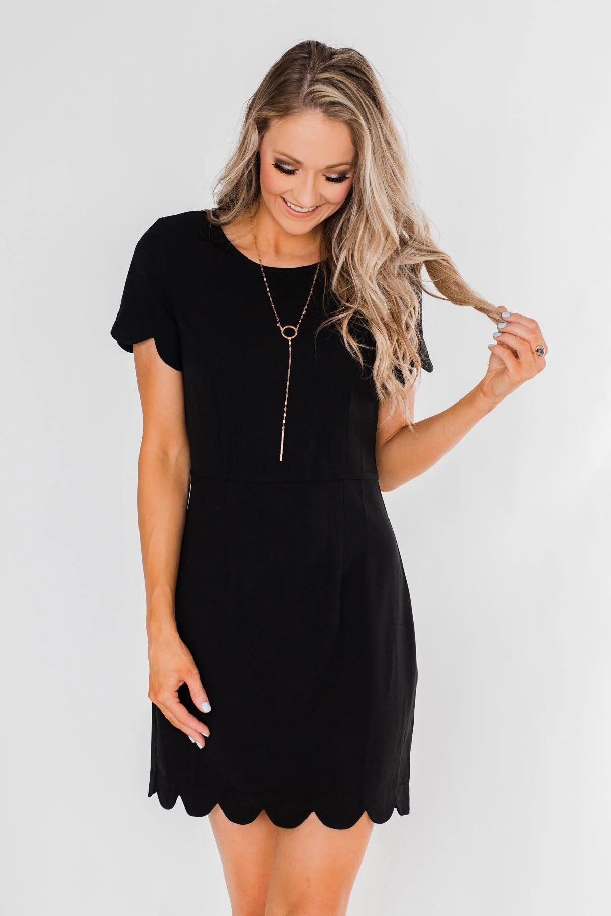 Everywhere With You Fitted Dress- Black - Image 4
