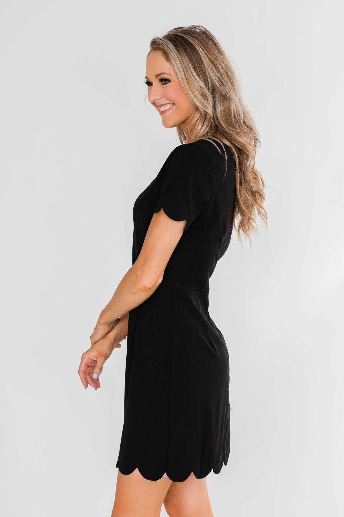 Everywhere With You Fitted Dress- Black - Image 6