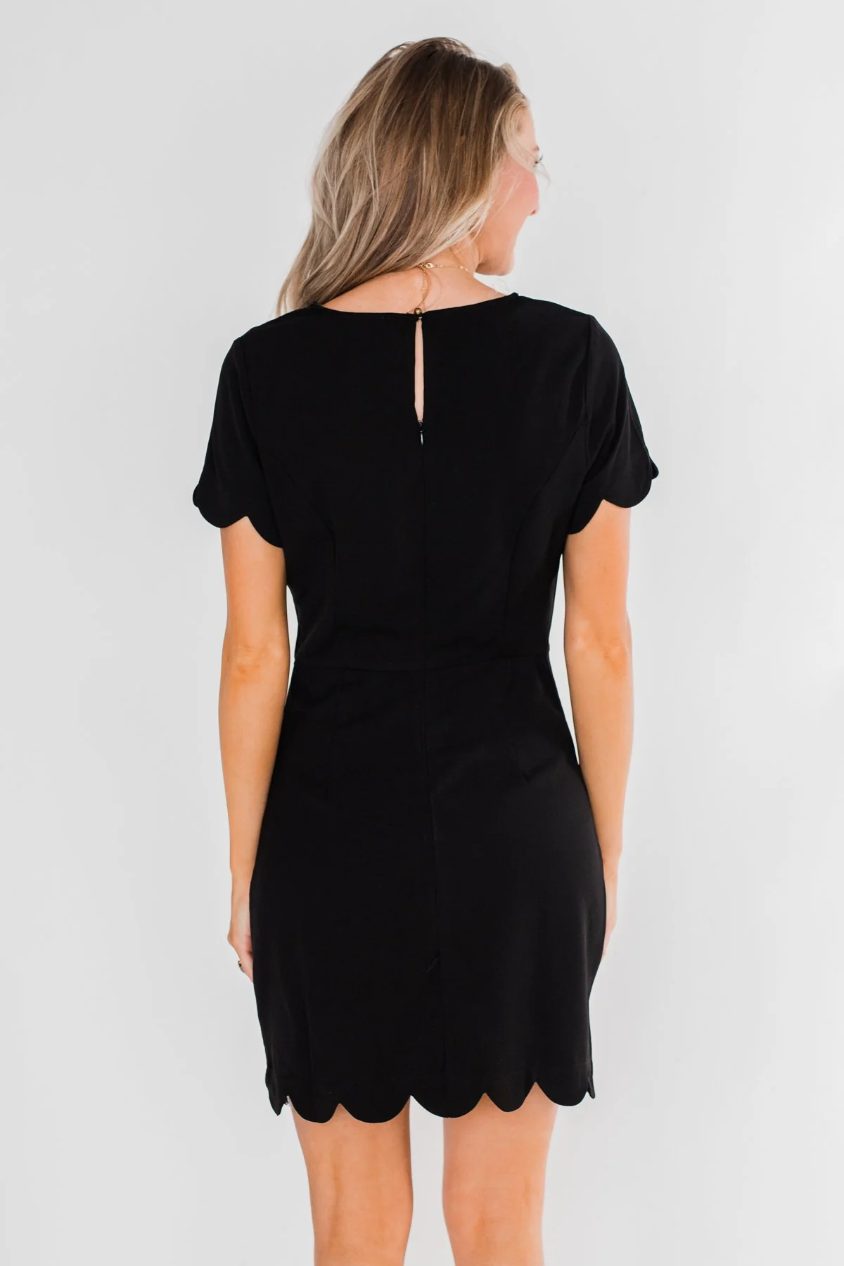 Everywhere With You Fitted Dress- Black - Image 7