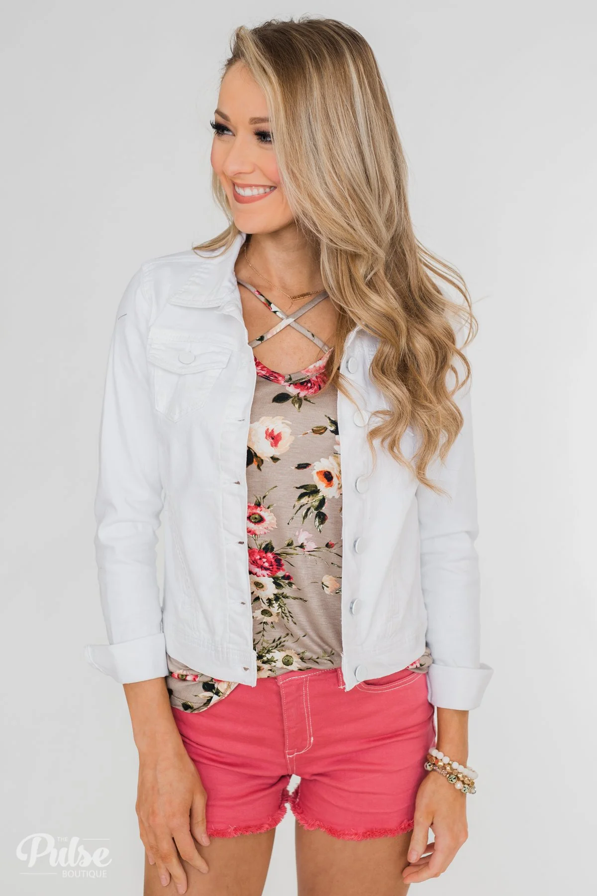 Excellent Selection Floral Criss Cross Top- Taupe - Image 14