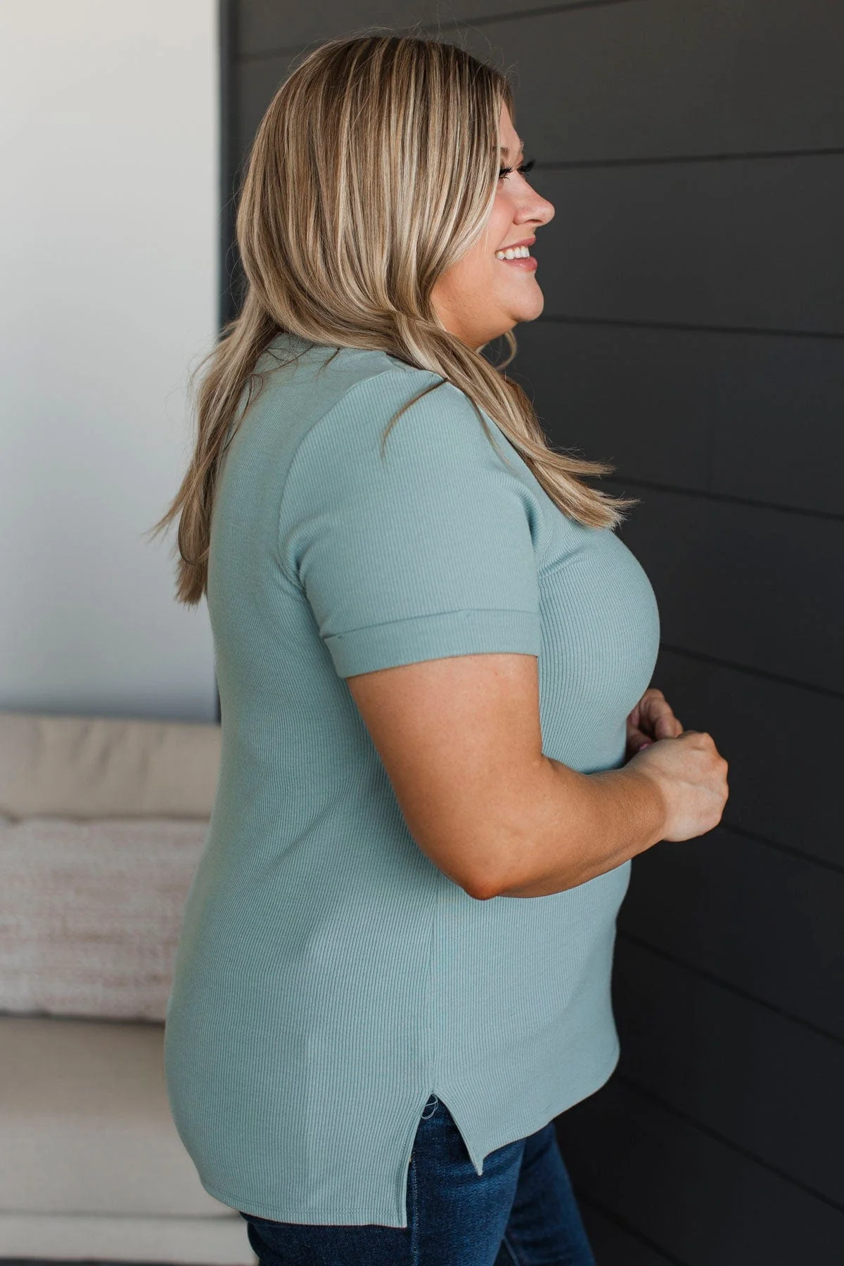 Exceptional Look Pocket Top- Denim - Image 5