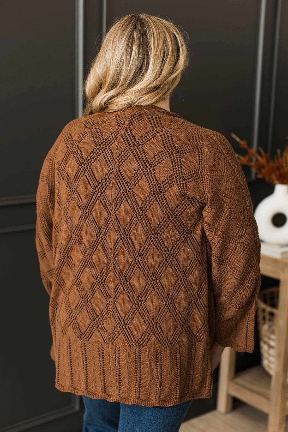 Excited To Be Here Knit Cardigan- Caramel - Image 7