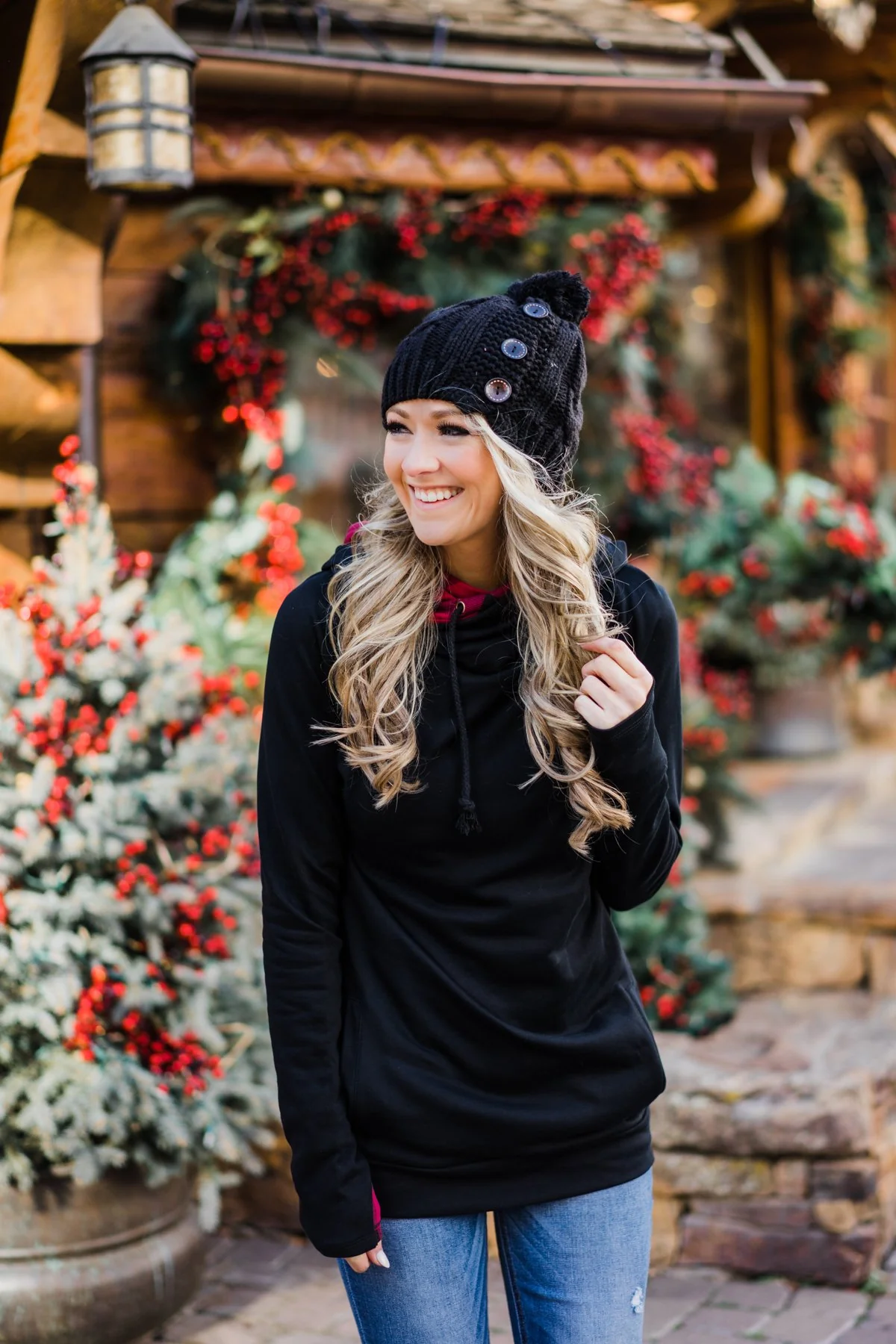 Exclusive Black and Plaid Ampersand DoubleHood - Image 7