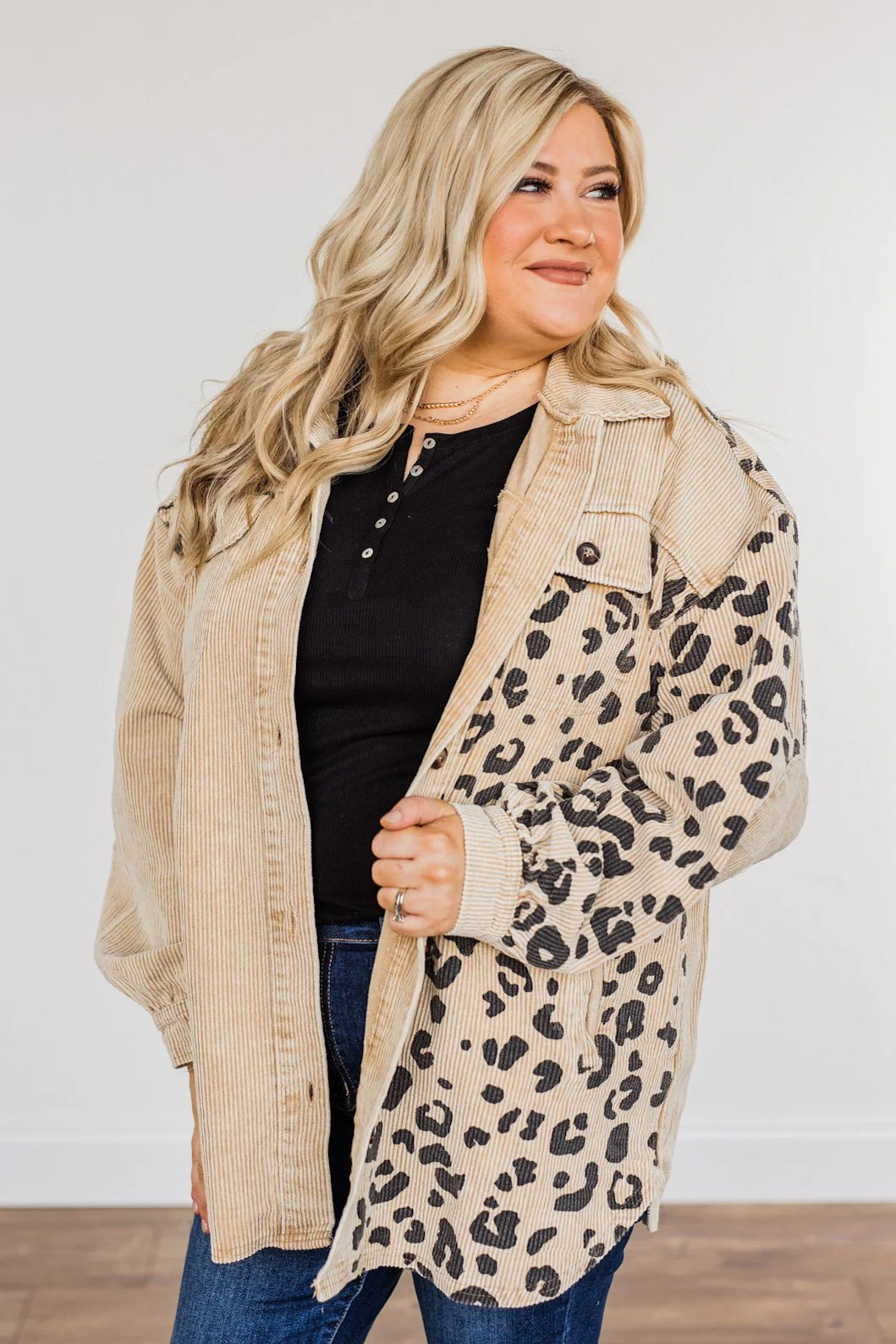 Expensive Tastes Corduroy Lightweight Jacket- Beige - Image 3