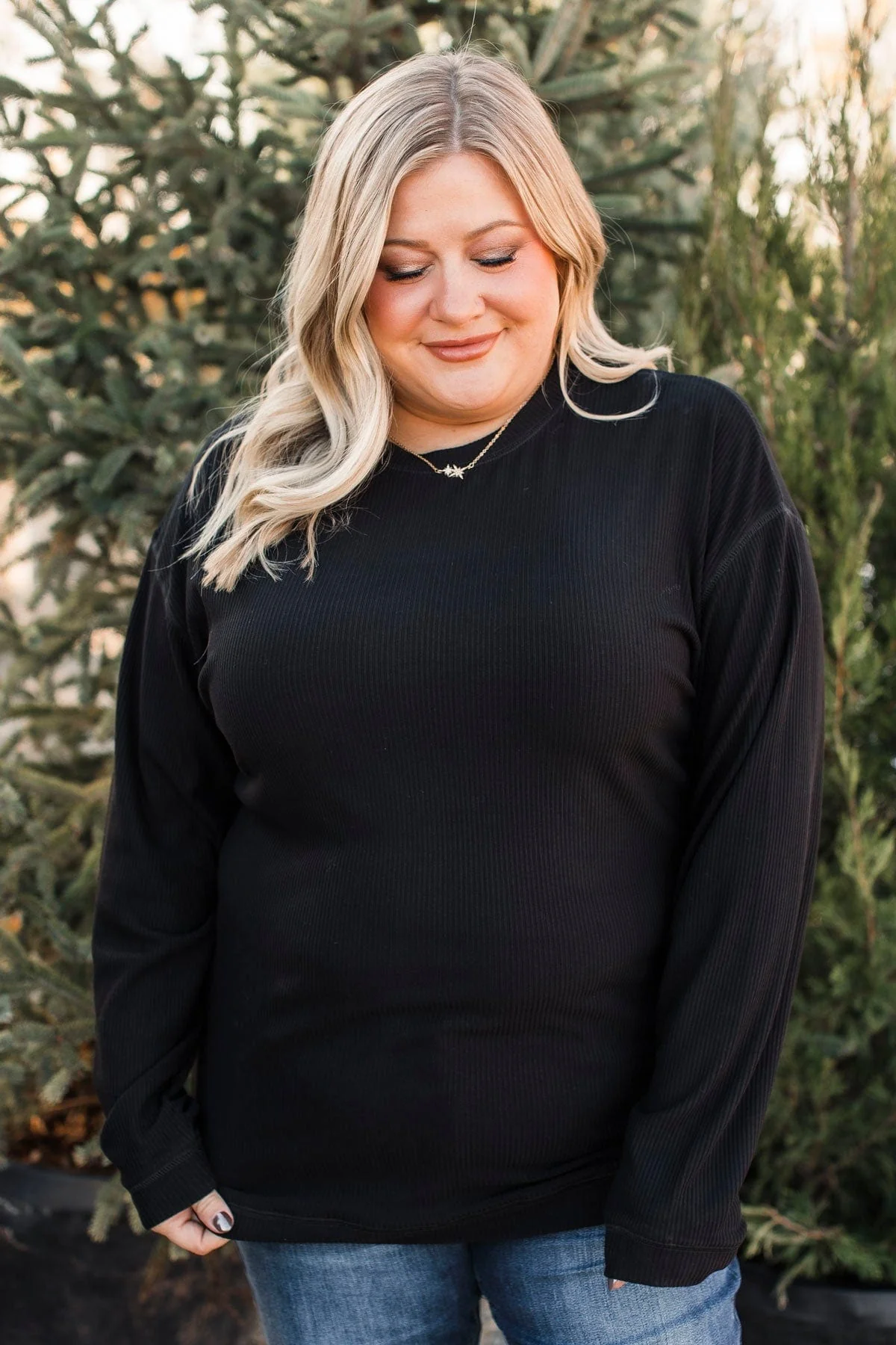 Express It All Knit Pullover Top- Black - Image 7