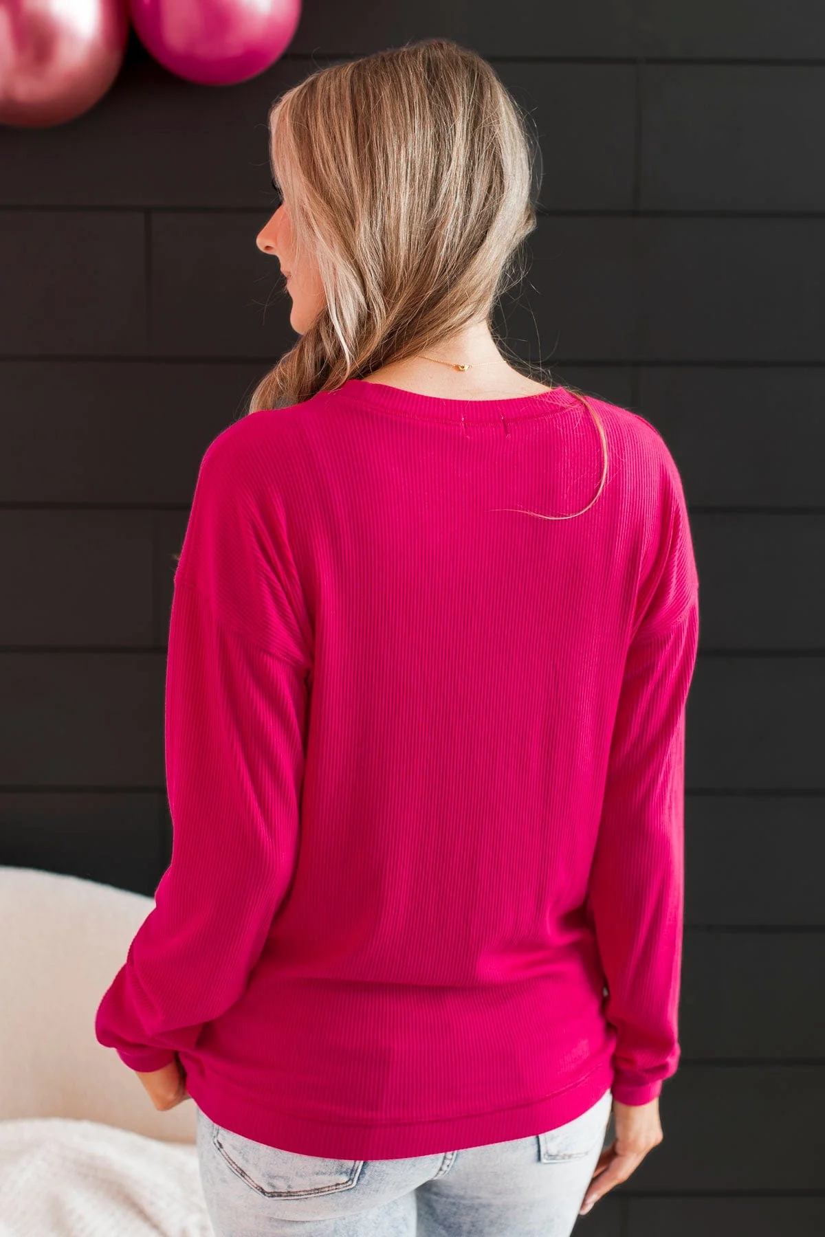 Express It All Knit Pullover Top- Hot Pink - Image 8