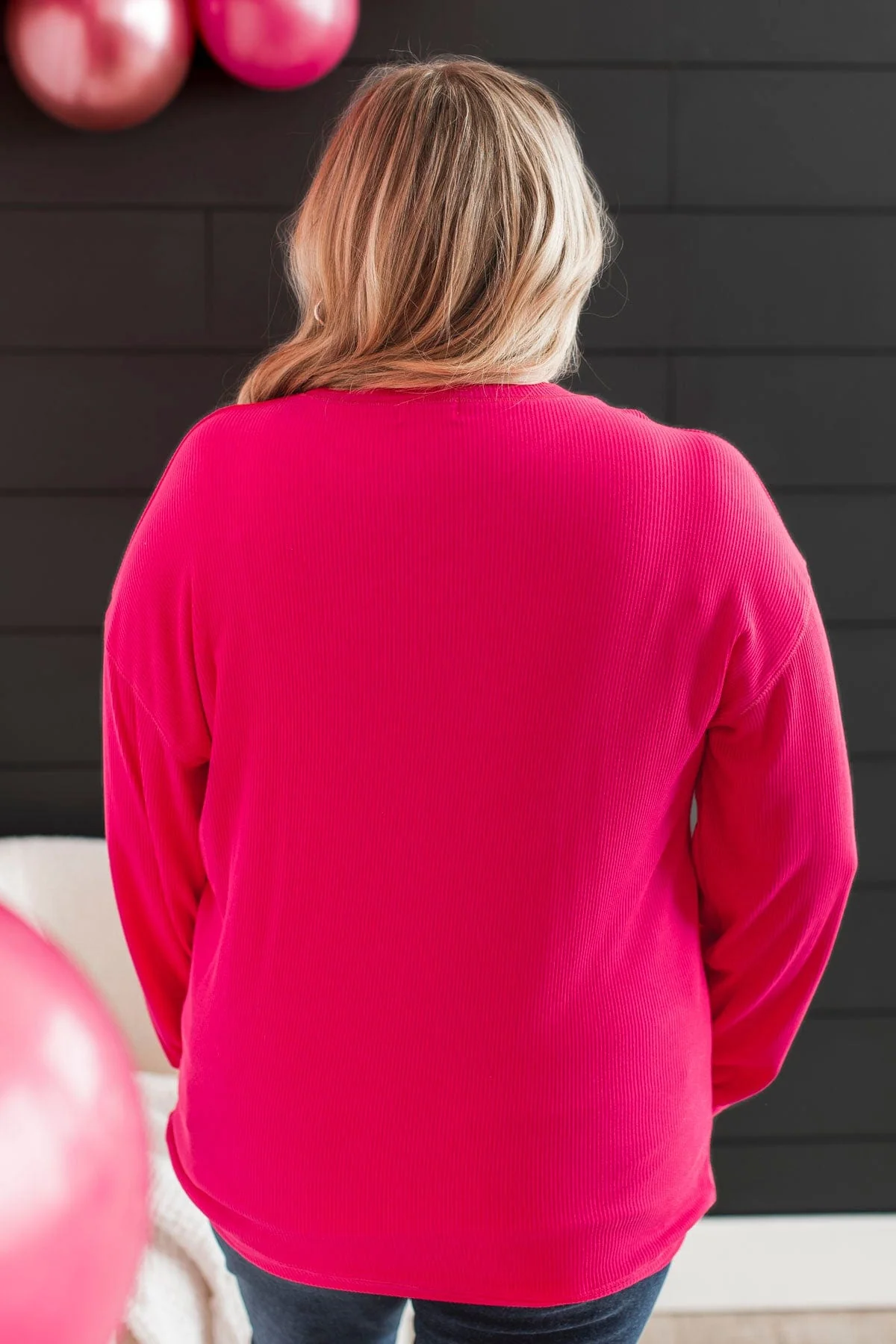 Express It All Knit Pullover Top- Hot Pink - Image 9