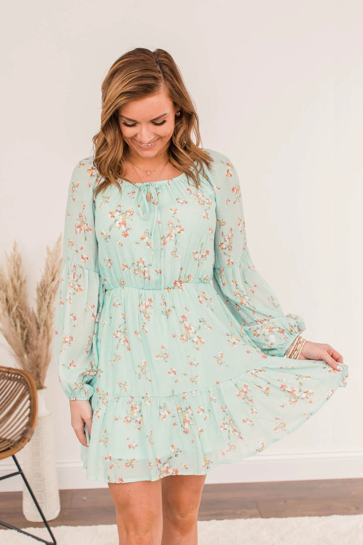 Express Yourself Mini Dress- Seafoam - Image 3