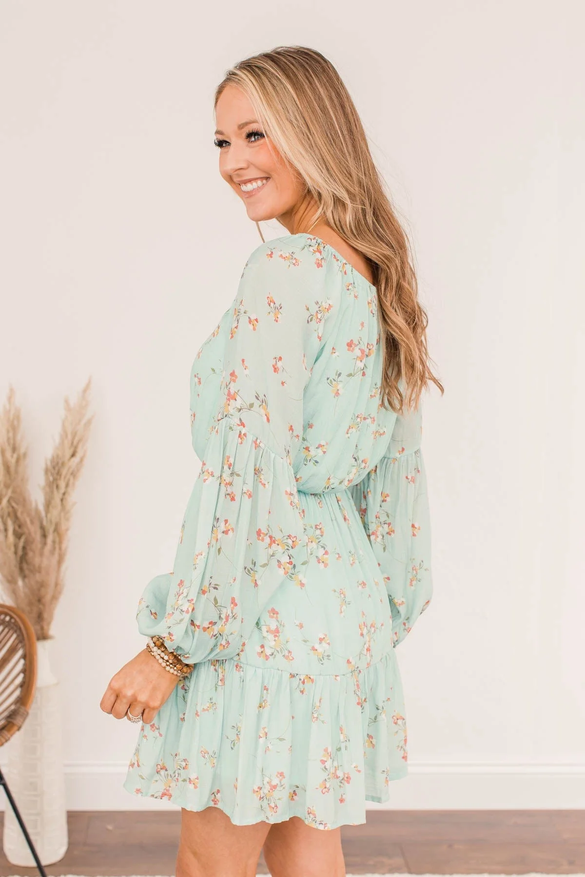 Express Yourself Mini Dress- Seafoam - Image 9