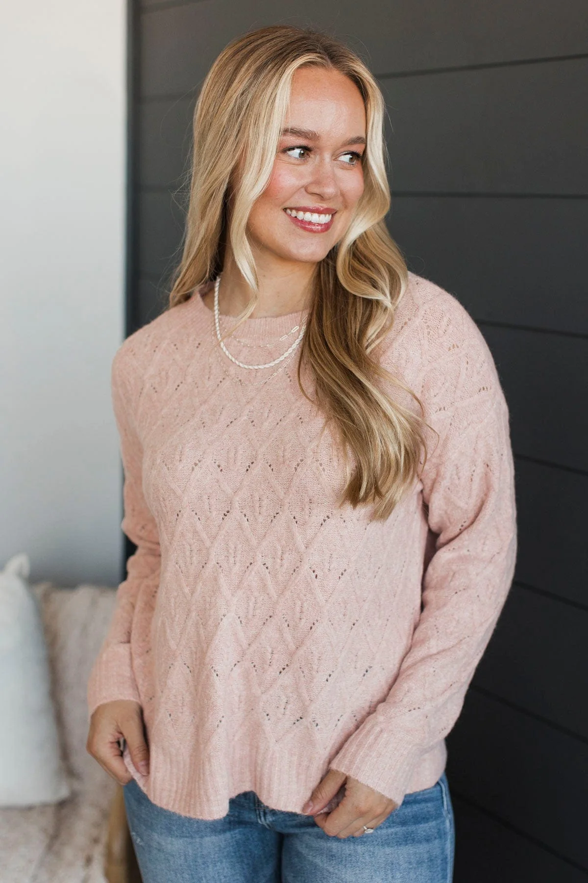 Extraordinary Bliss Knit Sweater- Blush