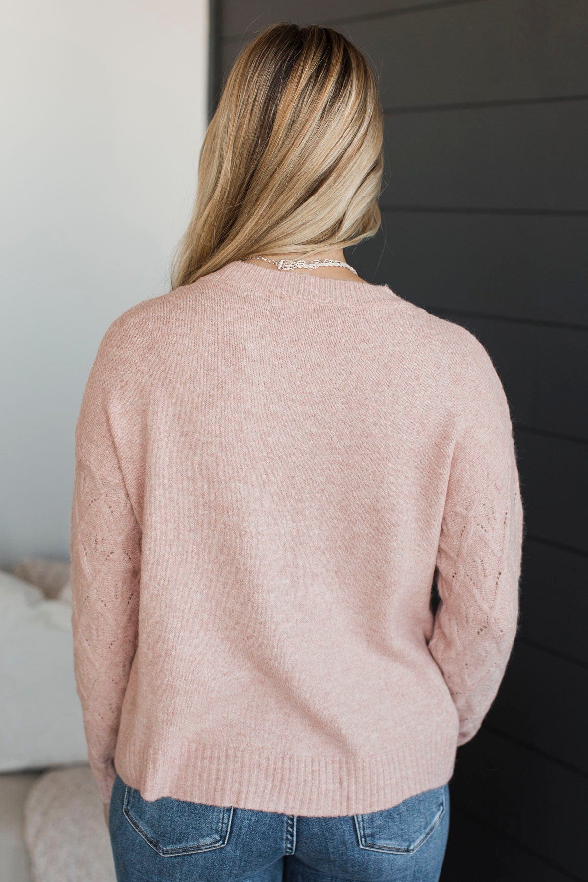 Extraordinary Bliss Knit Sweater- Blush - Image 6