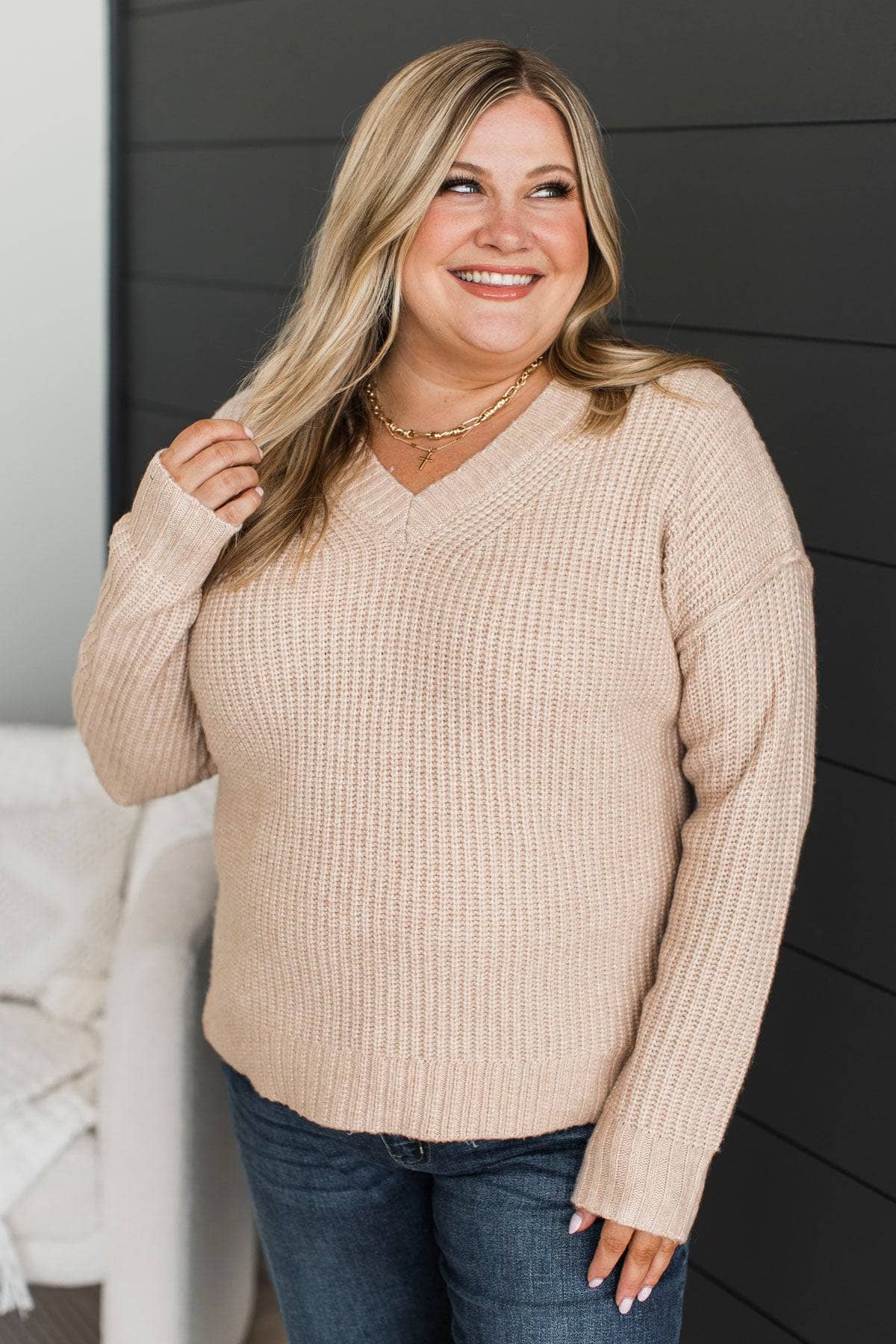 Extraordinary Inspirations Knit Sweater- Oatmeal - Image 2