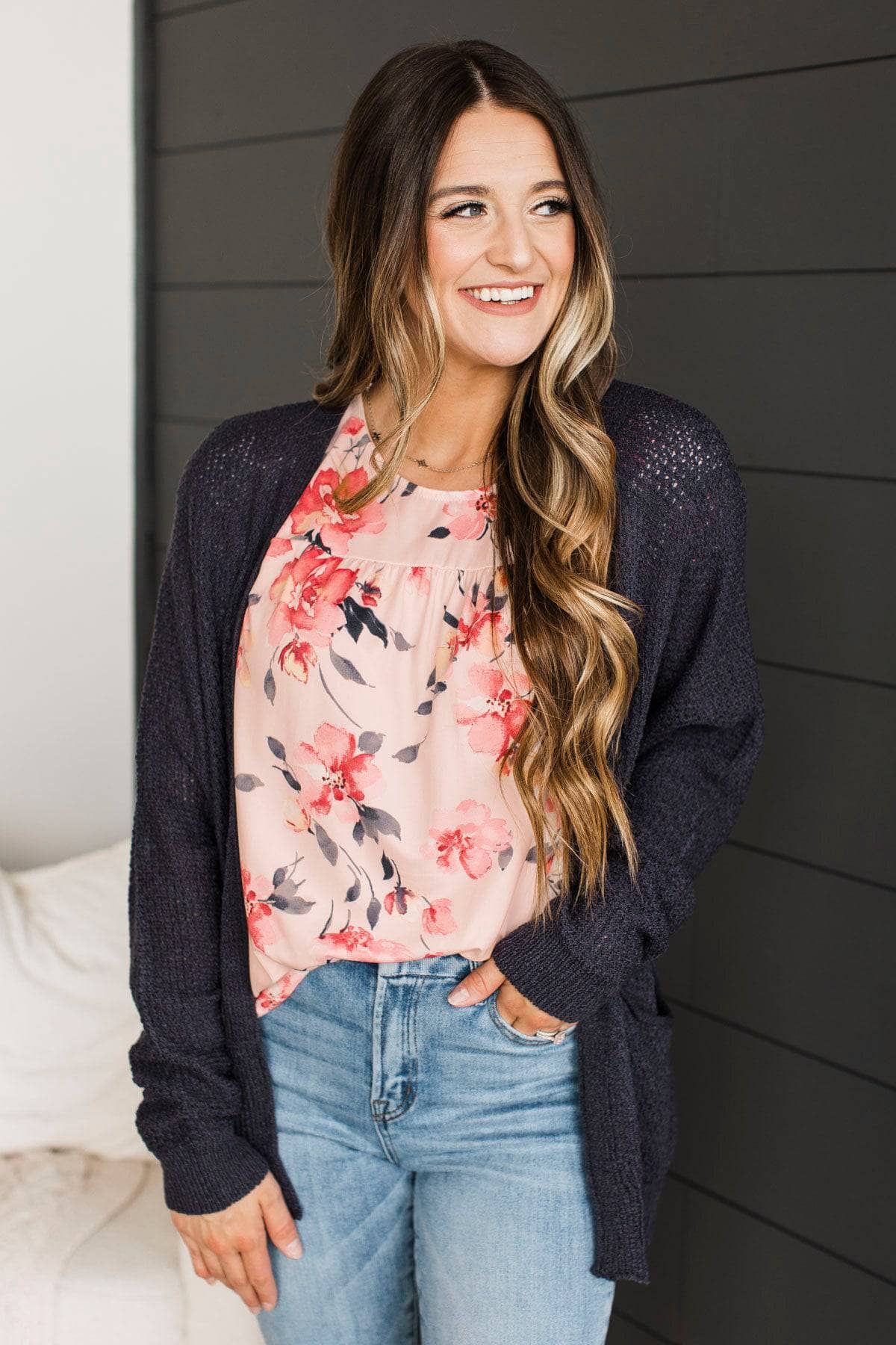Extreme Confidence Knit Kimono Cardigan- Eclipse - Image 3
