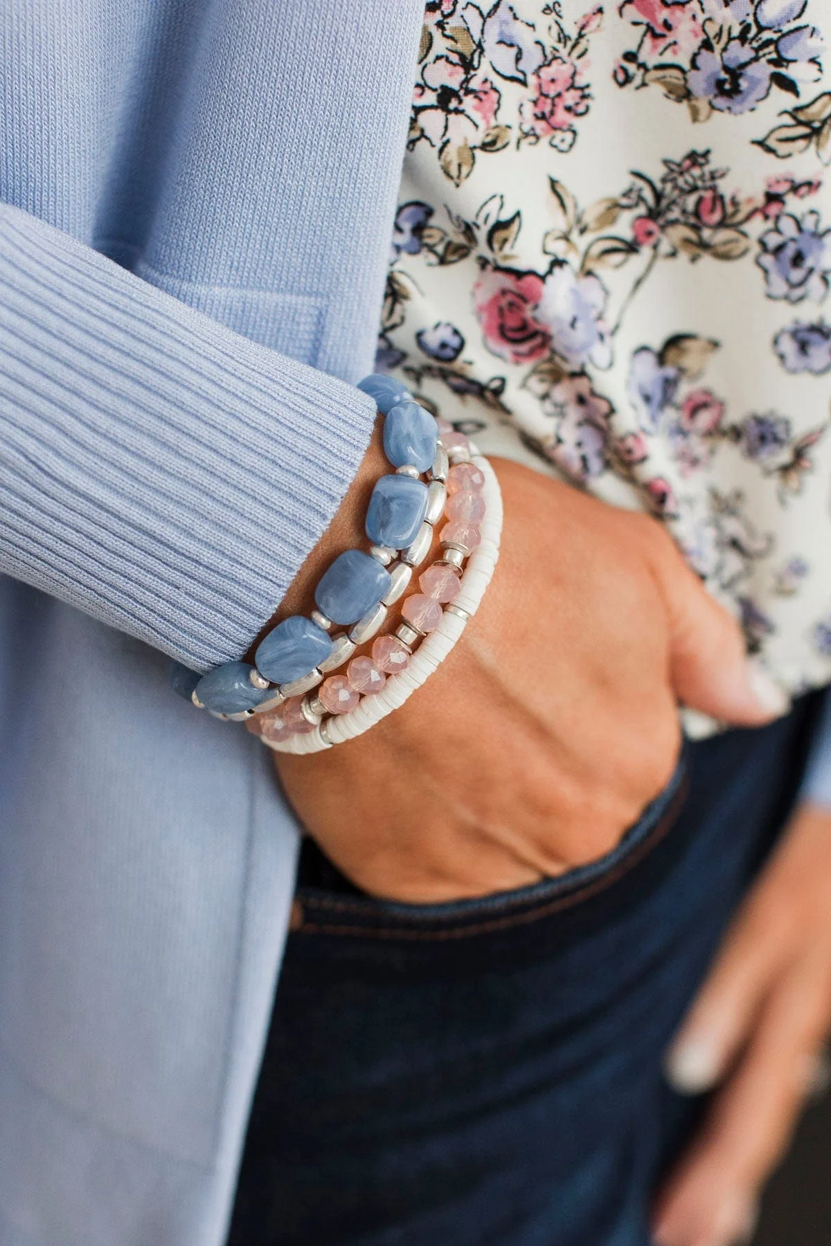 Eye Of The Beholder Bracelet Set- Blue