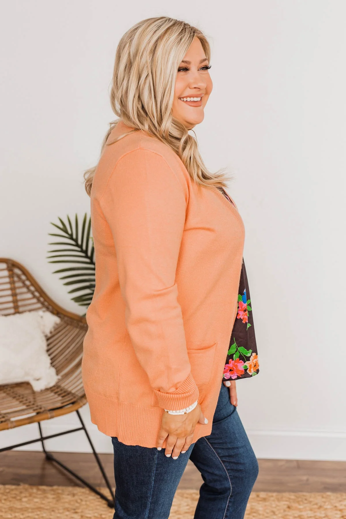 Fading Skylines Pocket Cardigan- Sherbet - Image 10