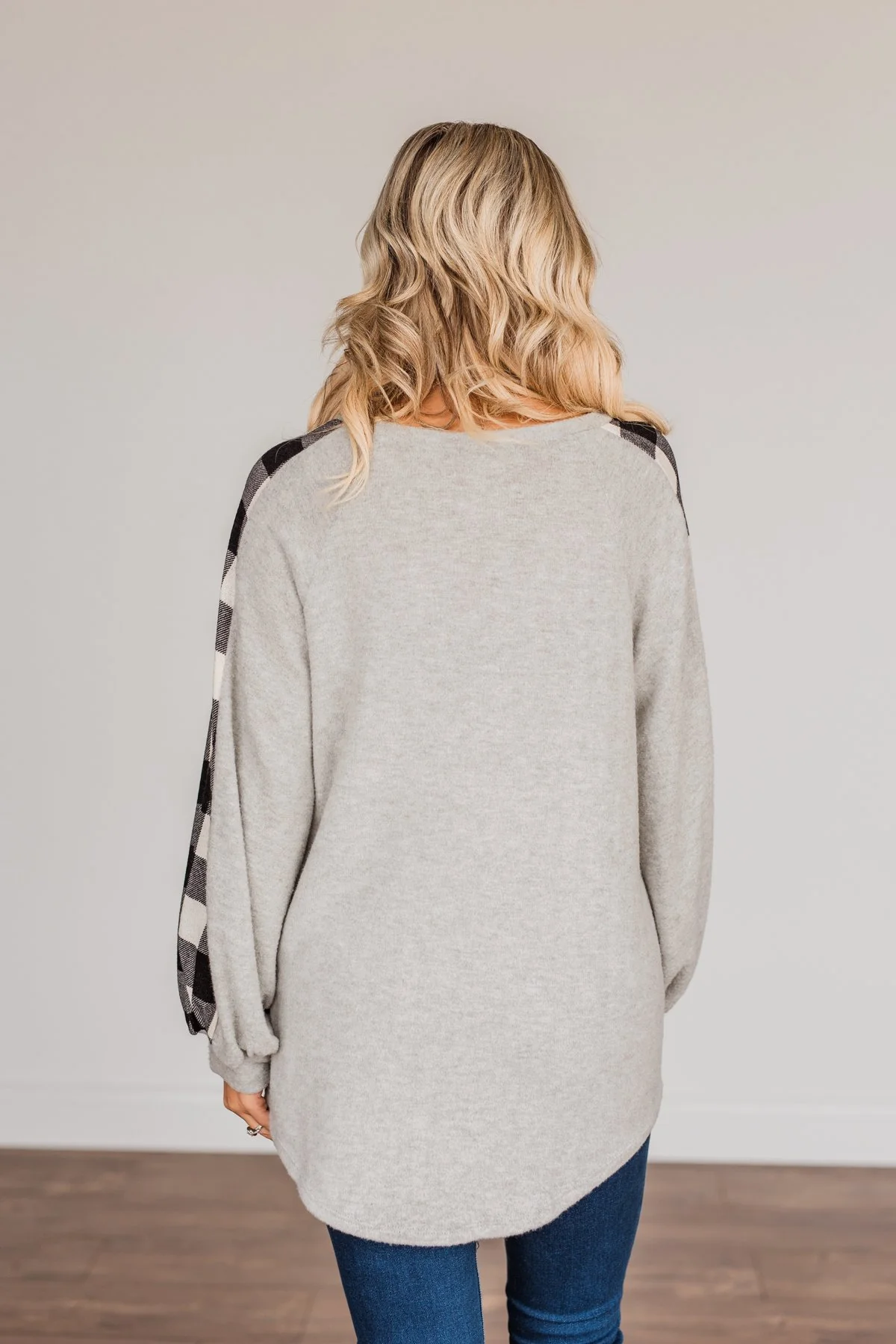 Fairy Tale Love Balloon Sleeve Top- Grey - Image 15