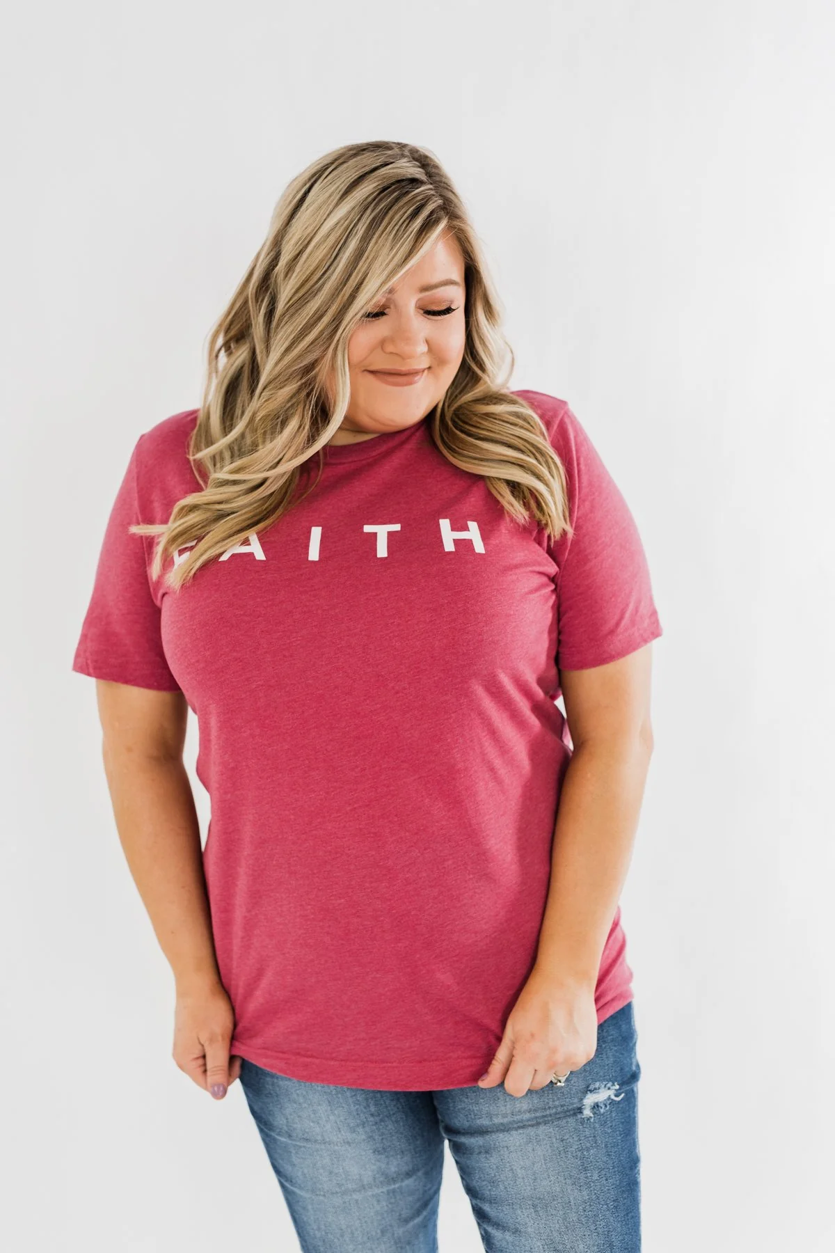 "Faith" Graphic Tee- Wild Berry - Image 11