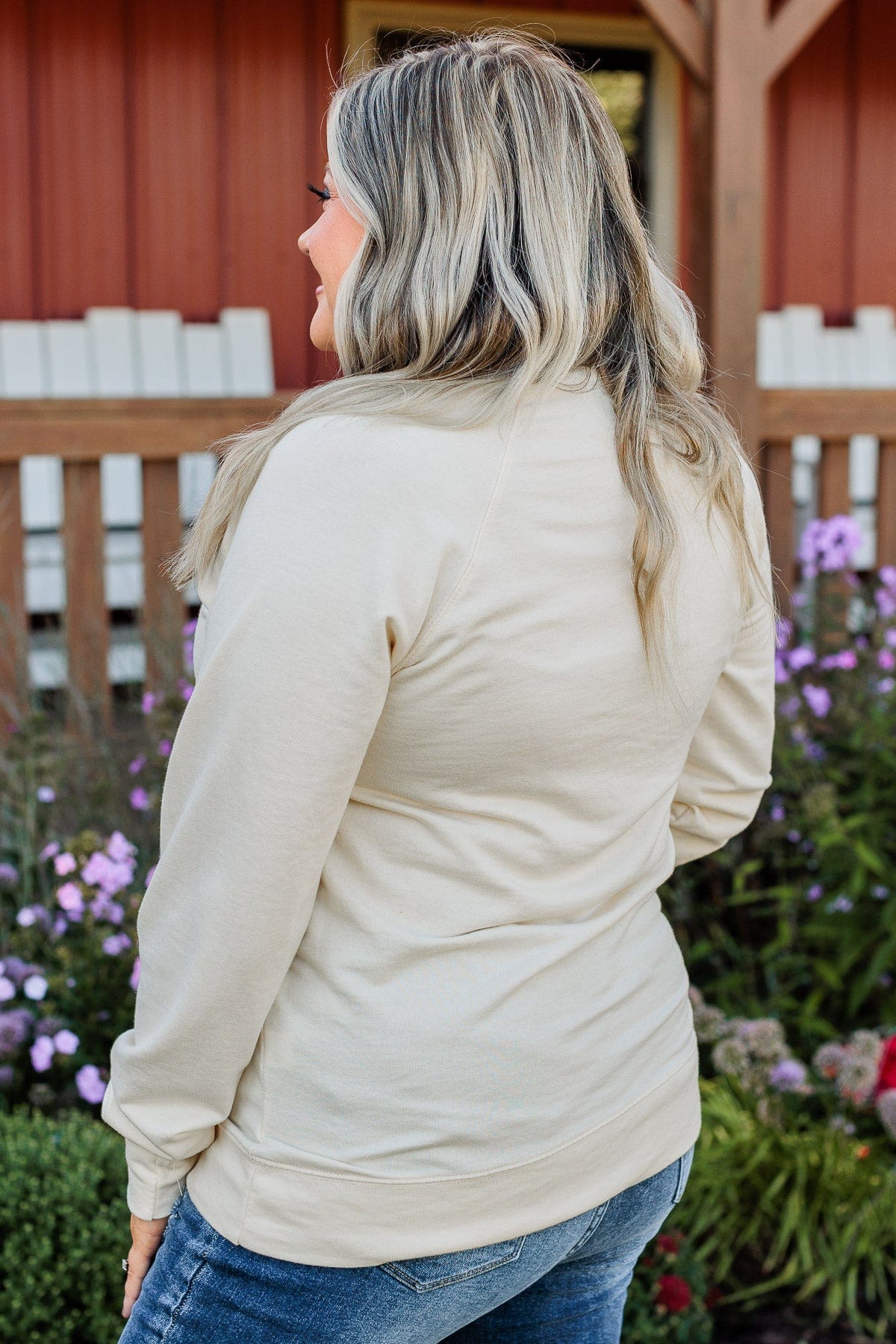 Fall Favorites Long Sleeve Graphic Top- Cream - Image 9