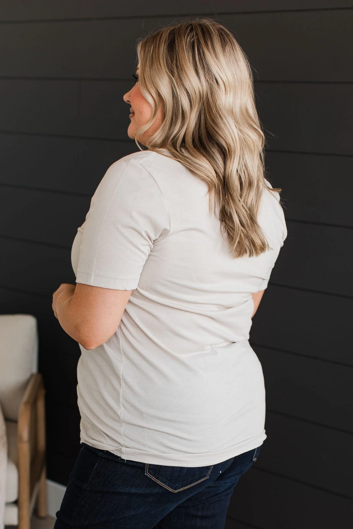 Fall Into You Graphic Tee- Light Taupe - Image 6