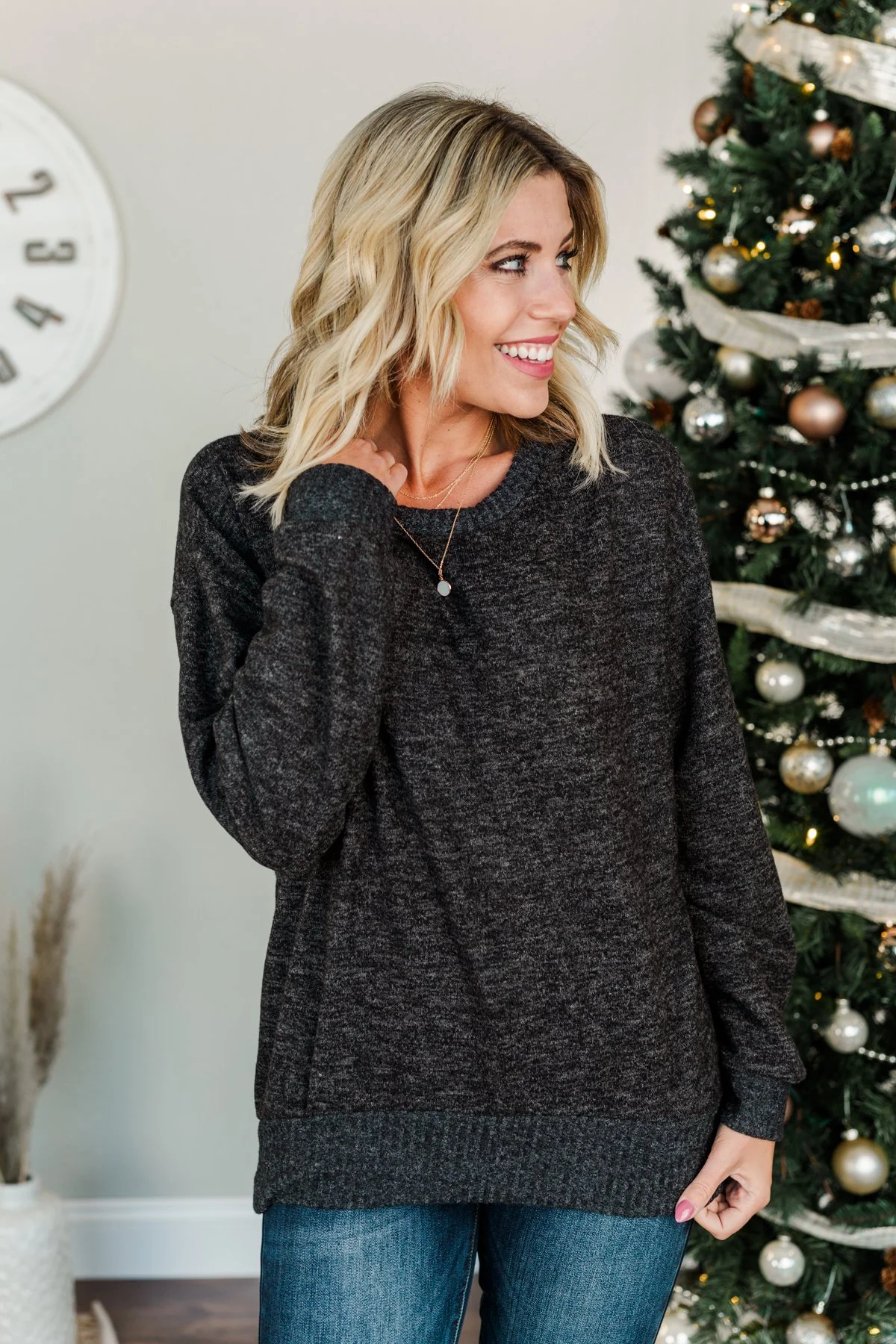 Falling In Reverse Knit Sweater- Charcoal - Image 5